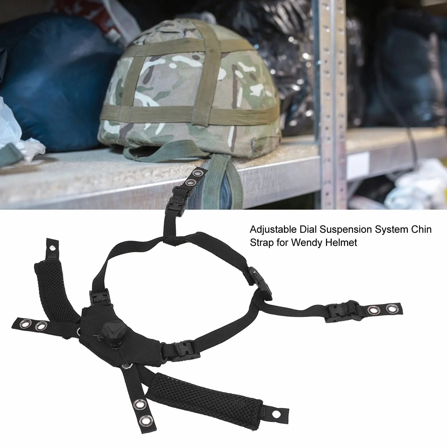 Wendy Pasek Podbródkowy Regulowany Taktyczny do Hełmu Airsoft Explorer Advanced Fast Helmet Wymiana