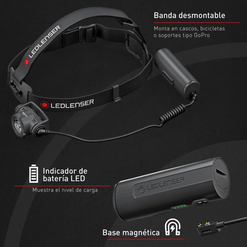Ledlenser H7R Core latarka LED, 1200 lumenów, ładowana akumulatorem litowym, IP67, z możliwością ogniskowania, bezstopniowe ściemnianie, stałe światło, zasięg światła 260m