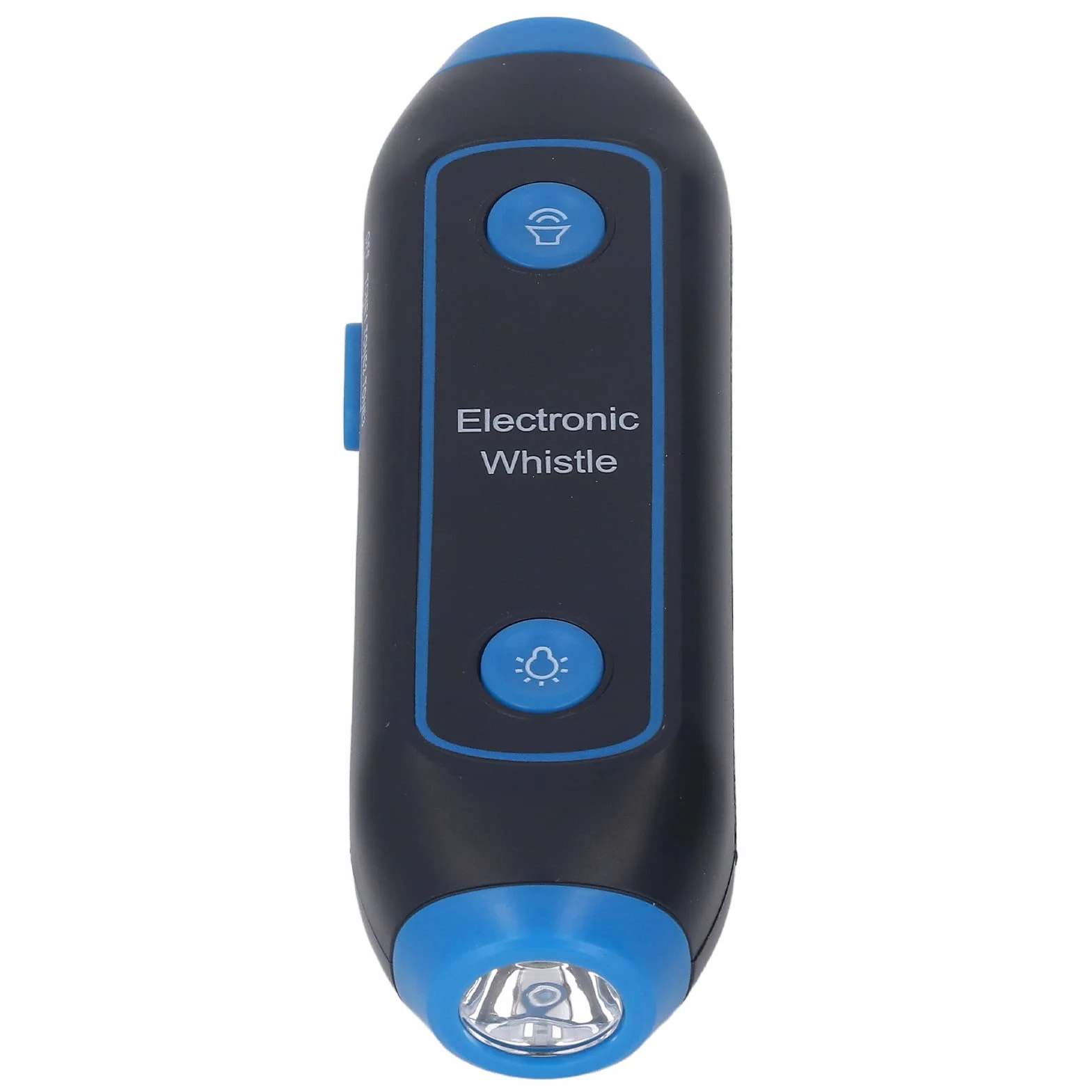 Gwizdek Sportowy Elektroniczny 120-150dB z 3 Tonami i 3 Poziomami Głośności do Treningów, Profesjonalny z LED i Przyciskiem, Niebieski