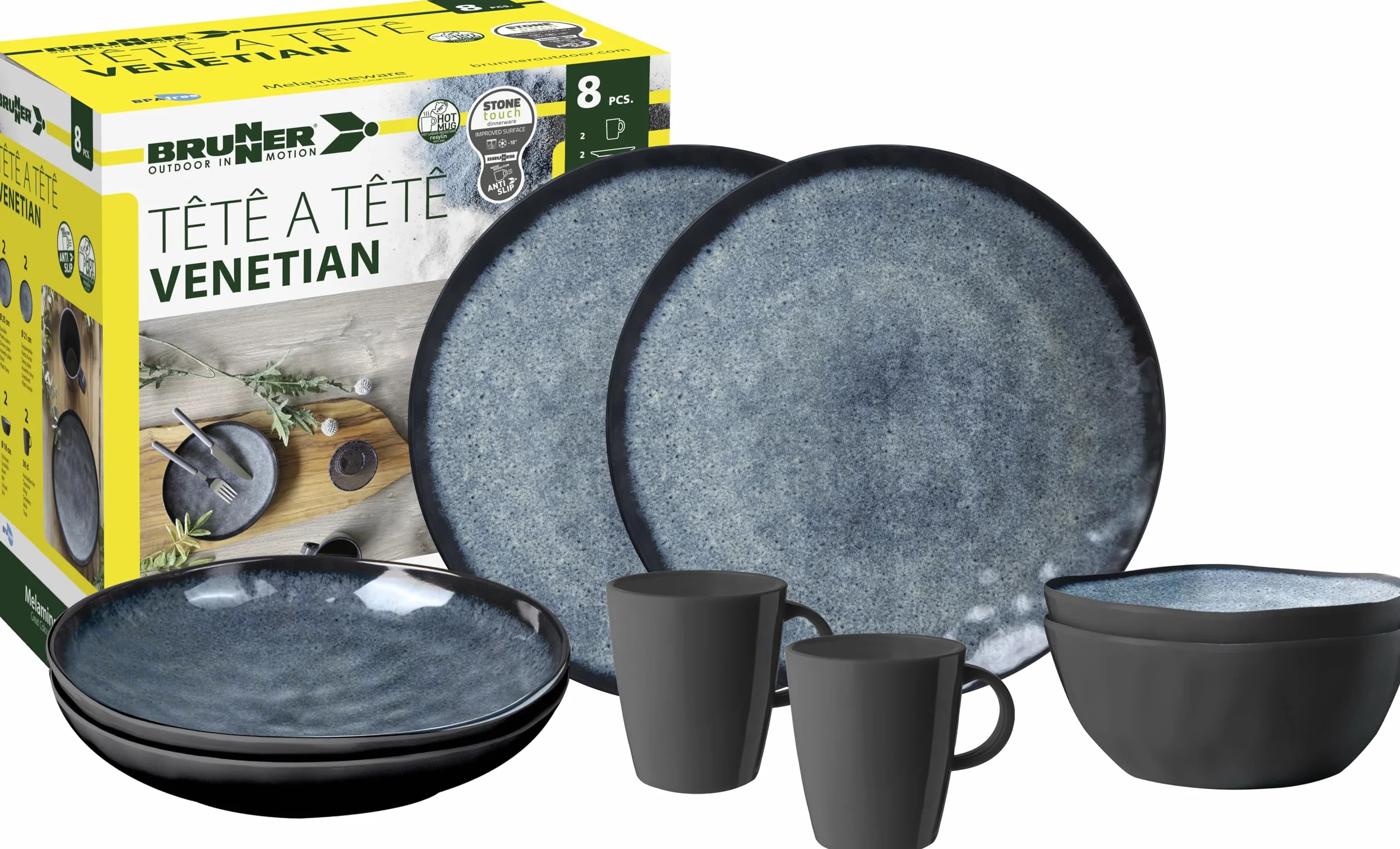 BRUNNER 0830143N.C9X Zastawa stołowej melaminowa, biały, standardowy