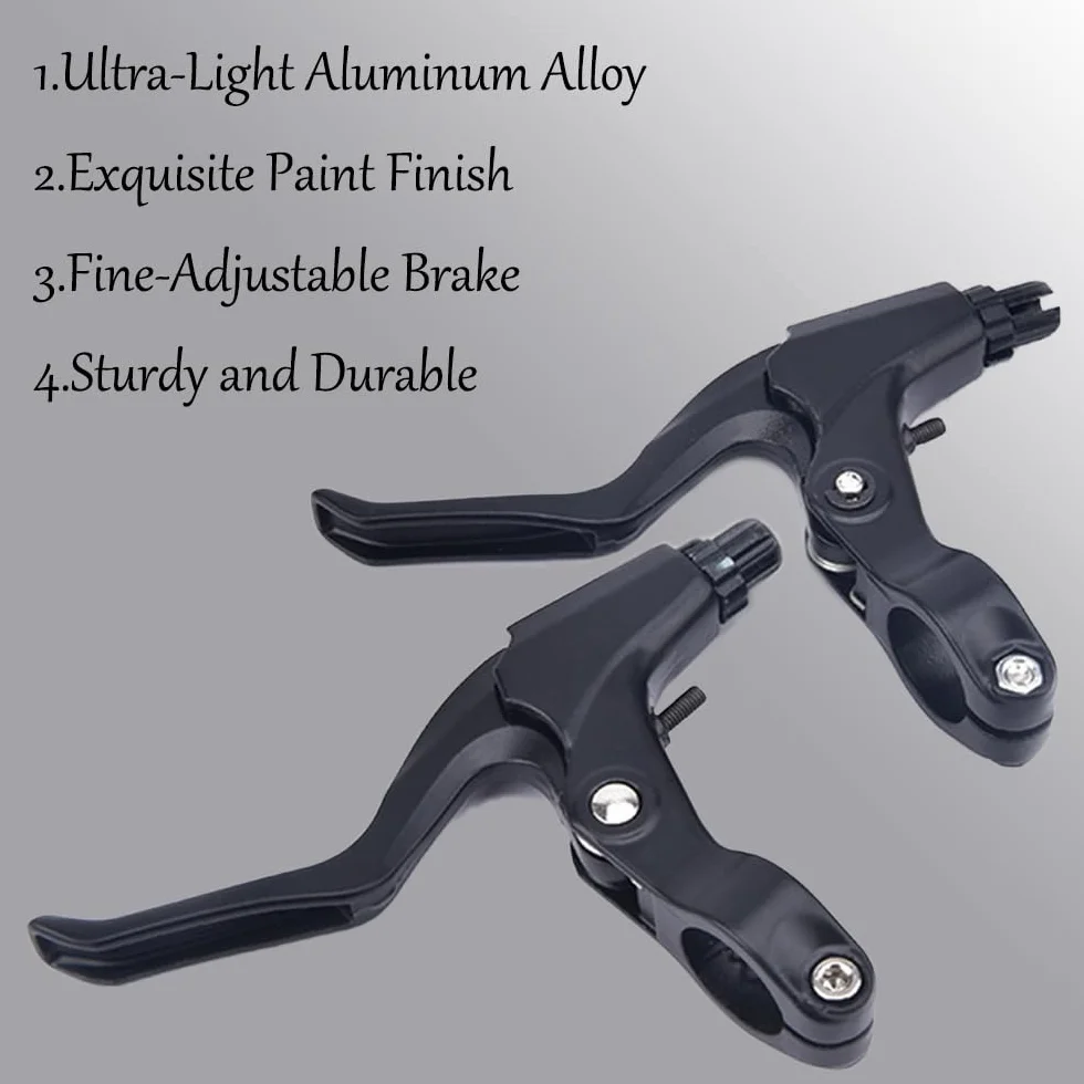Zestaw dźwigni hamulca rowerowego z linką hamulcową, dźwignia hamulca ze stopu aluminium, do hamulców typu V i mechanicznych hamulców tarczowych, uchwyt aluminiowy do MTB BMX
