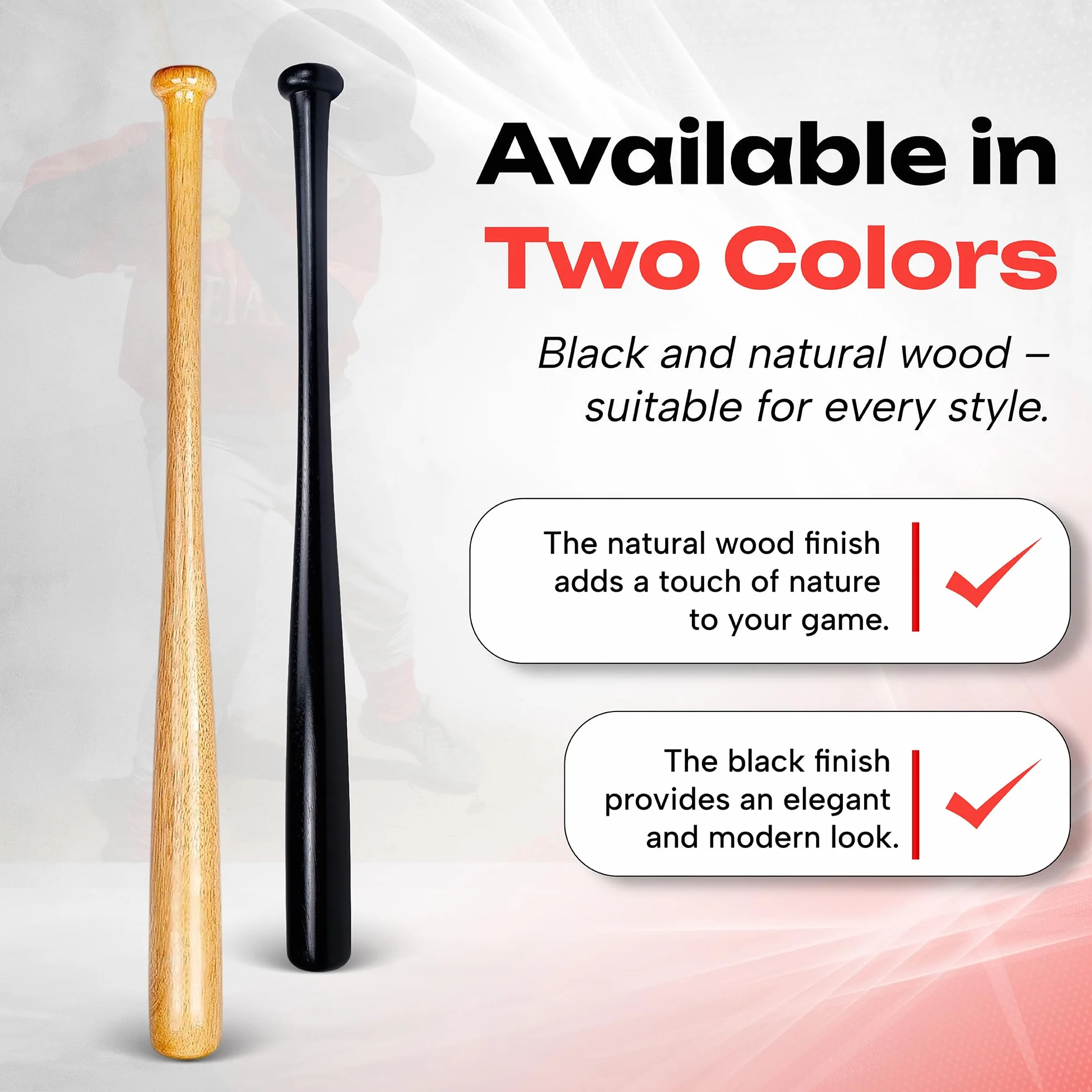 Redfield Drewniany kij baseballowy 76 cm, kolor drewna