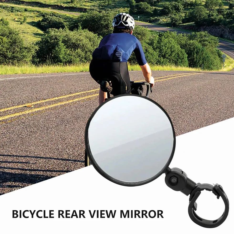Lusterka rowerowe HD wypukłe 360° 2 sztuki czarne 8 cm