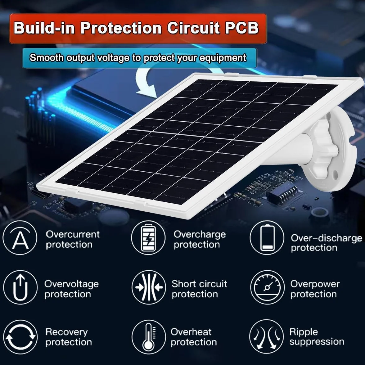 Panel słoneczny 8W/5V IP65 do kamery Ring