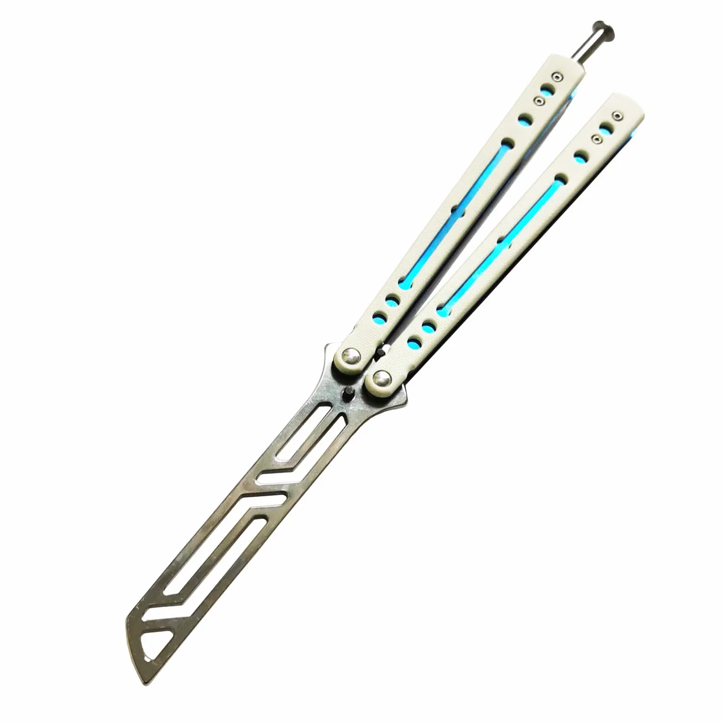Taktyczny trenażer G10 łożysko rękojeści Stone Wash Metal Steel Blunt Dull Blade nieostrzone narzędzie