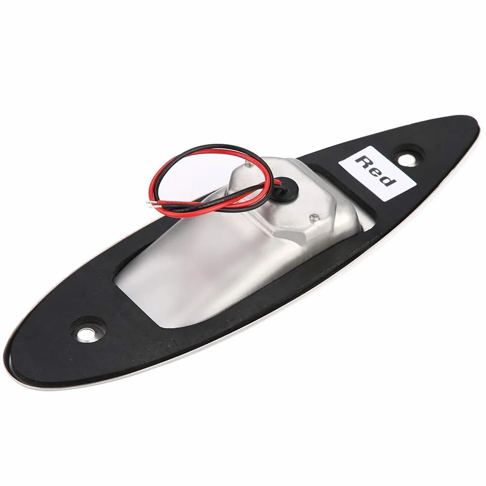 Fydun 12V LED wpuszczana lampa sygnalizacyjna nawigacyjna Arc Side 2 szt.Lampa 120 ° do jachtu morskiego Zielony 61,5lm i czerwony 19lm