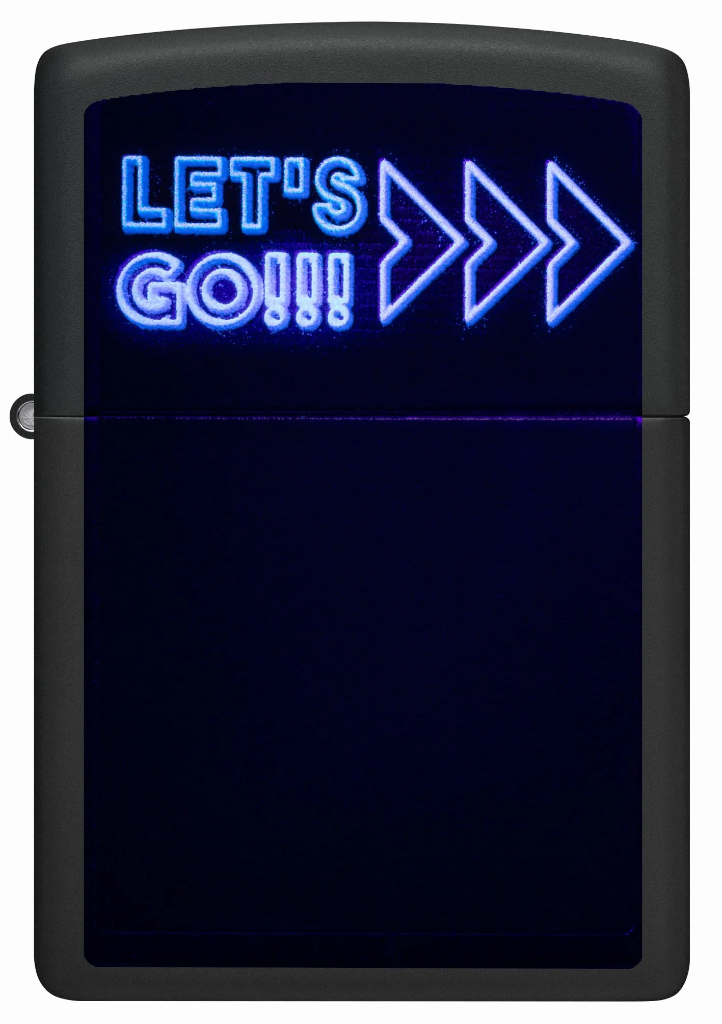 Zippo Let's Go Zapalniczka Sztormowa, Lampa Światła Czarnego, do Napełniania, Wielokrotnego Użytku, Wiatroodporna Konstrukcja, Pudełko na Prezent, Wykonano w USA, Kolor Czarny Matowy