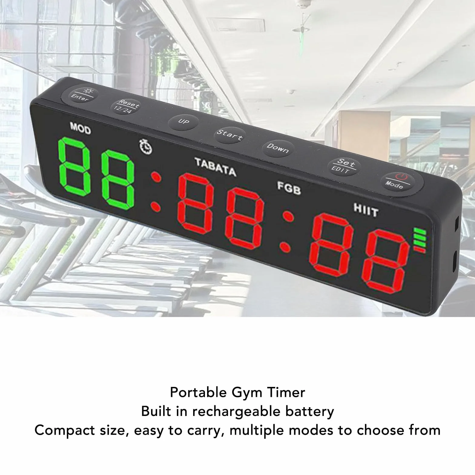 Dpofirs Magnetyczny Interwałowy Timer, Treningi HIIT, 99-minutowy Zegar Odliczający, Tryb Tabata, Przenośny Stoper do Siłowni do Treningu Jogi i Biegania