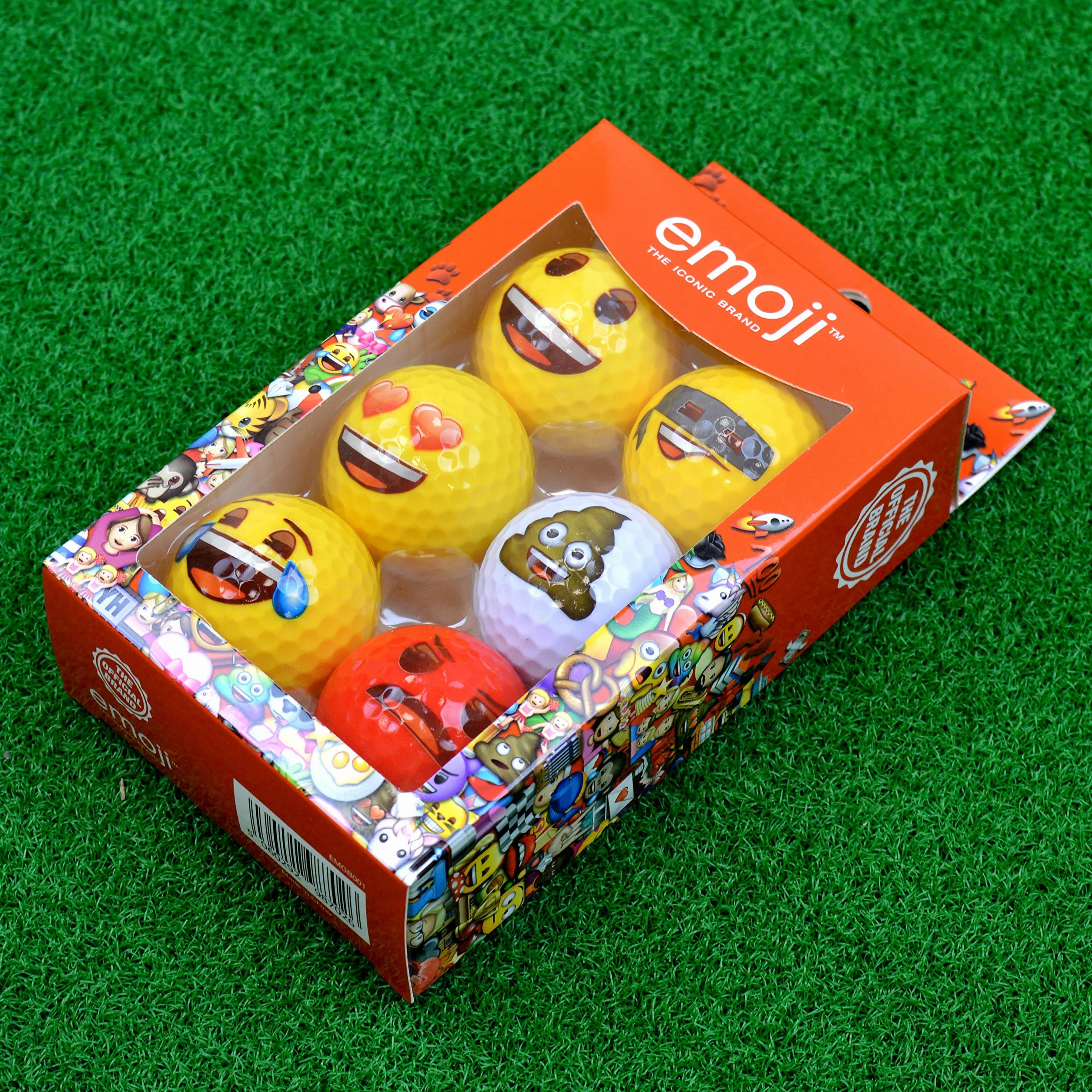Emoji Oficjalna nowość zabawne piłki golfowe - opakowanie 6 szt.
