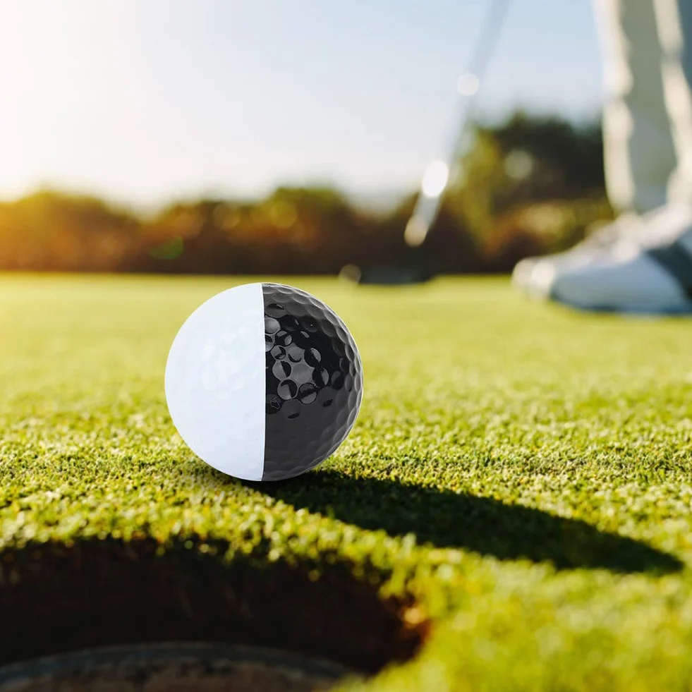 Vbest life 5 sztuk piłek golfowych, czarno-białe dwuwarstwowe piłki golfowe do akcesoriów do treningu golfowego