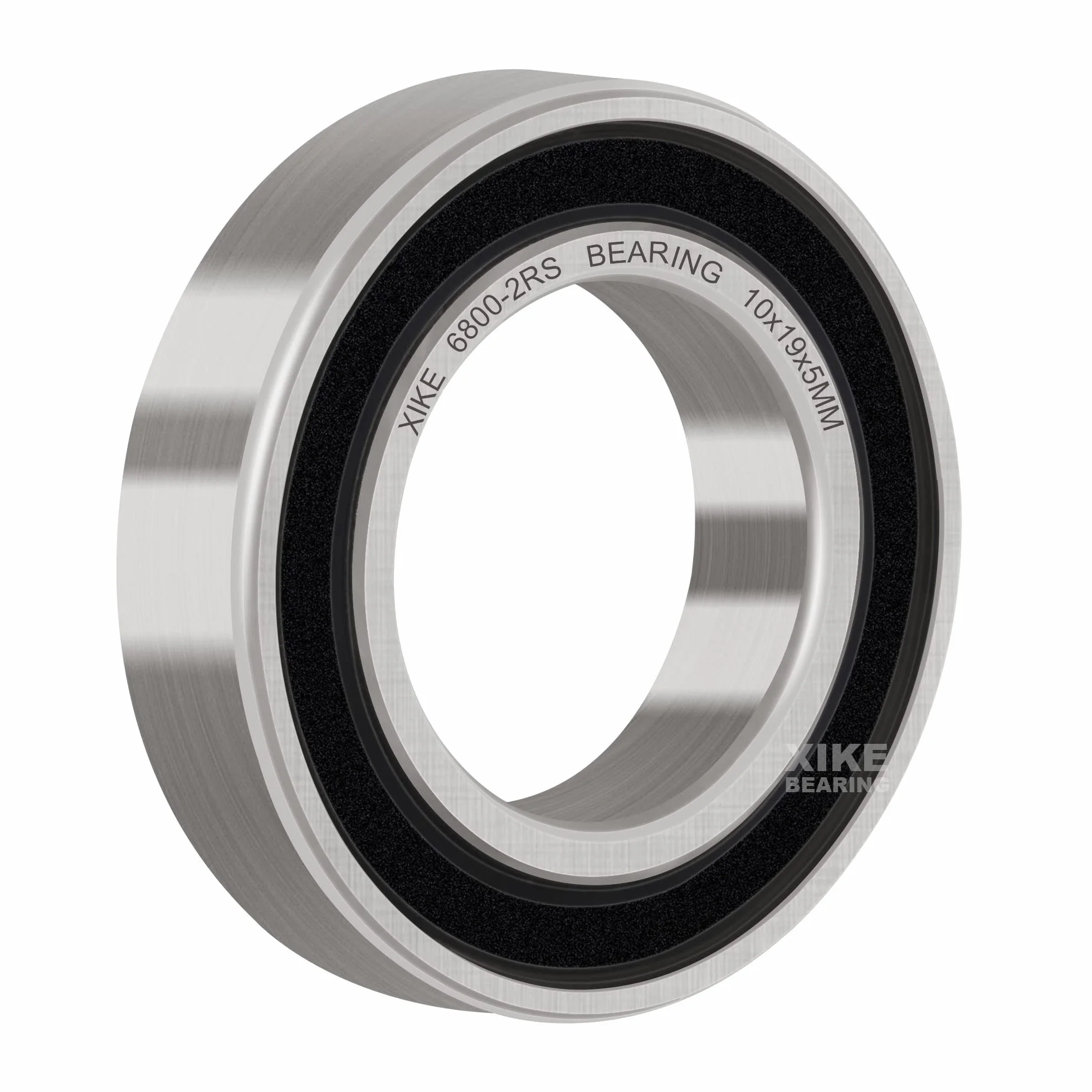 XiKe 6800-2RS Łożyska kulkowe 10x19x5mm Gumowe uszczelnione 6800RS Stal chromowa łożyska kulkowe zwykłe, 10 szt.