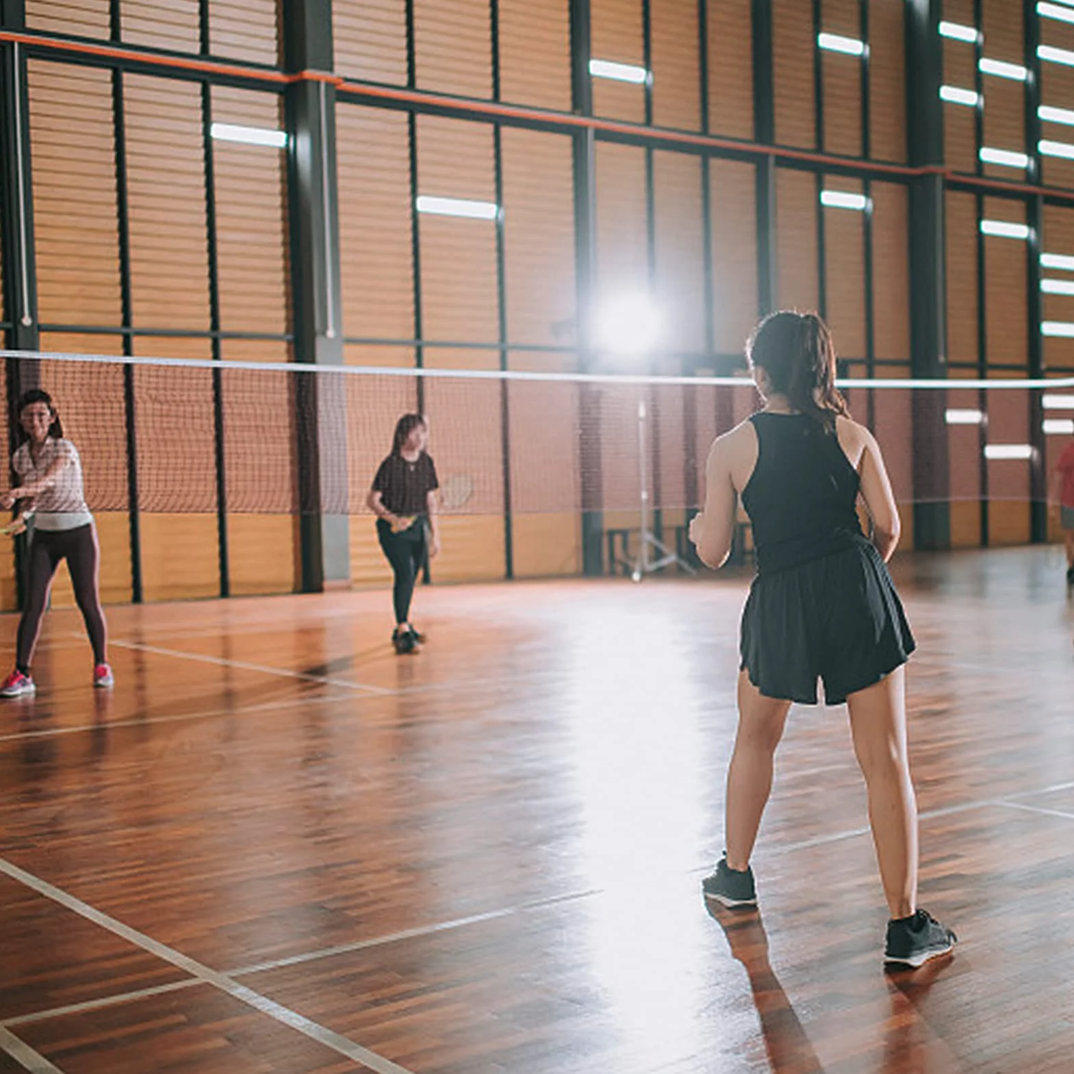 Yosoo Health Gear Przenośna siatka do badmintona na sportową rozrywkę, kasztanowobrązowa, trwała