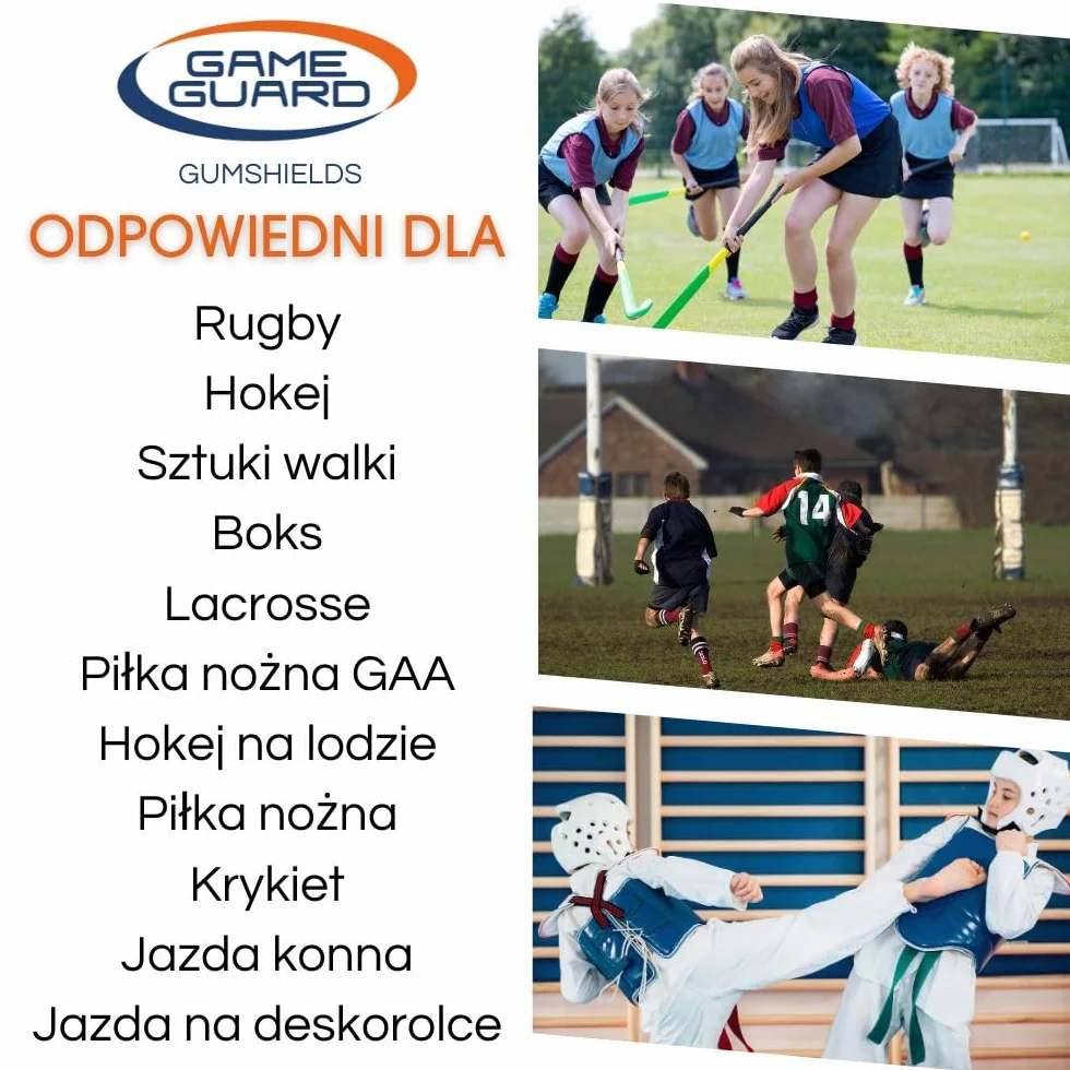 GAME GUARD 1 x Ochraniacz na zęby - Formowalne ochraniacze na zęby/ochraniacze na dziąsła - Zatwierdzone przez CE, Sporty szkolne, Rugby, Hokej, Boks, GAA, Sztuki walki (SENIOR - BIAŁY)