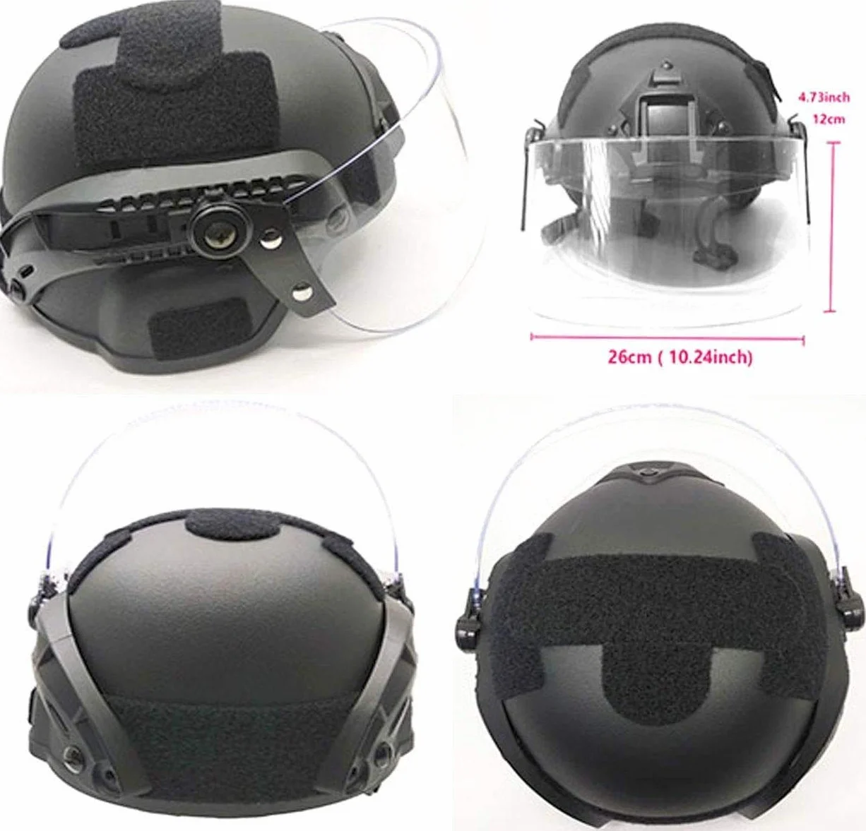 Airsoft Tactical Mich 2000 Action kask taktyczny z uchwytem NVG i wandaloodporną maską wizjera