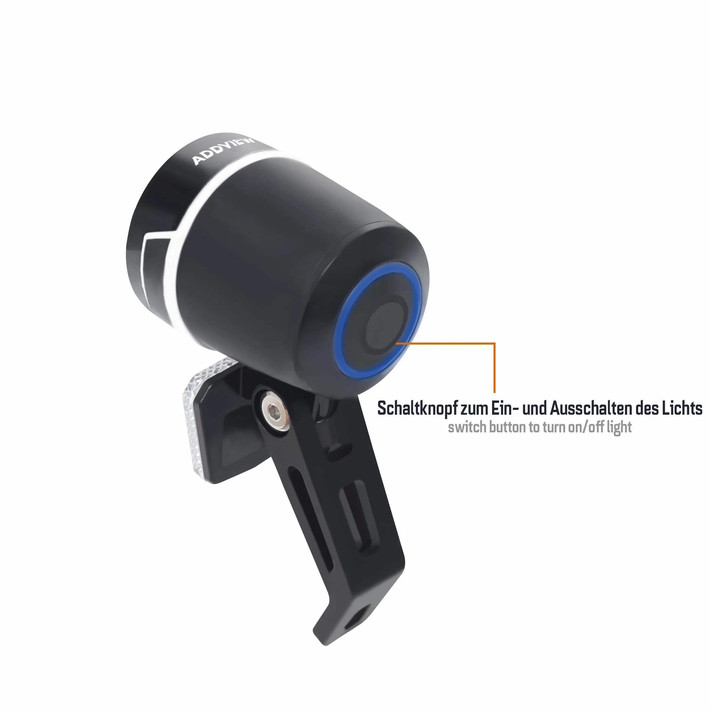 ADDVIEW Światło rowerowe 80 Lux Nova M80 – dynamo przednie światło ze światłem do jazdy dziennej, światło postojowe, aluminiowa obudowa, dopuszczone do ruchu drogowego (obowiązują przepisy lokalne