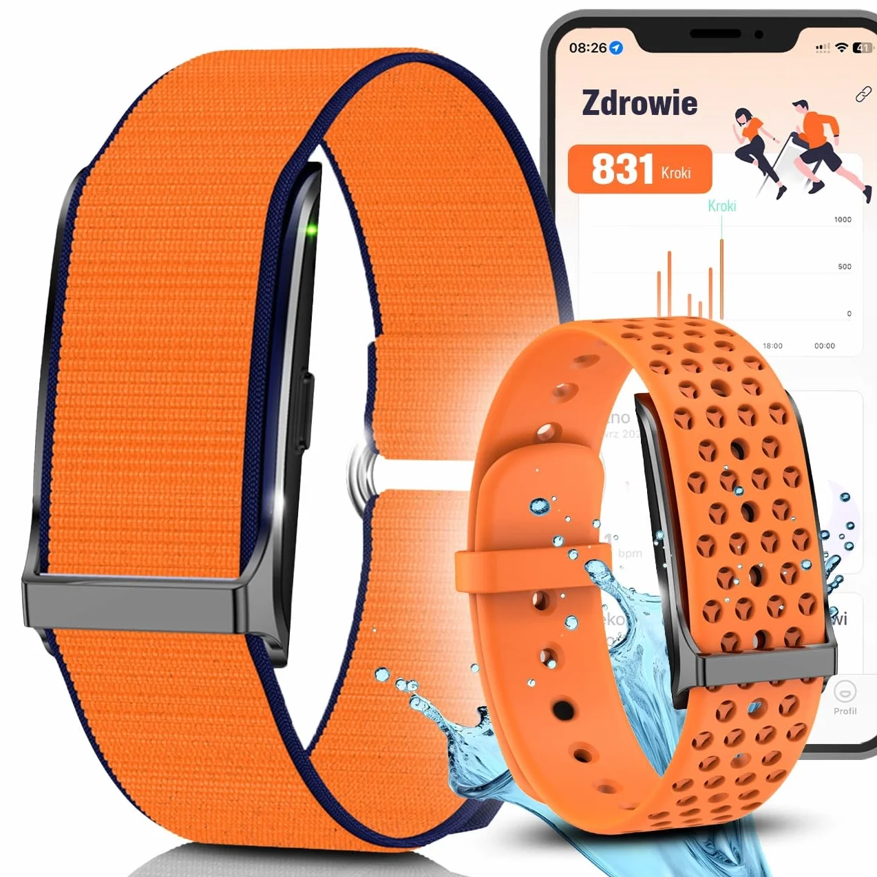 Inteligentna Opaska Smart Zdrowie Sport Powiadomienia - Aplikacja po Polsku