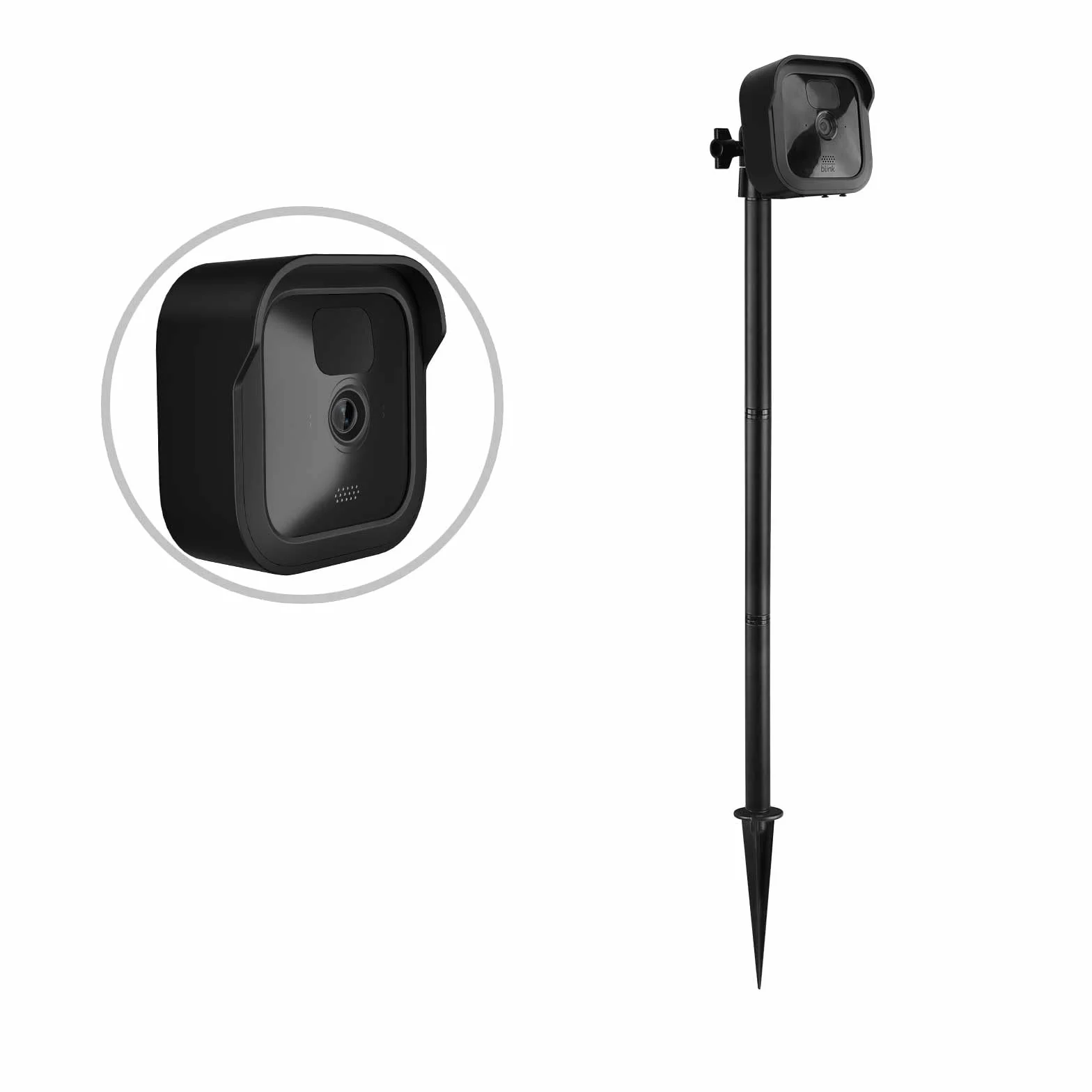 Spike Pole Mount Ground Stake z pokrowcem ochronnym do Blink All-New Blink Outdoor/Innen, Suitable for Stake into Soft Ground
