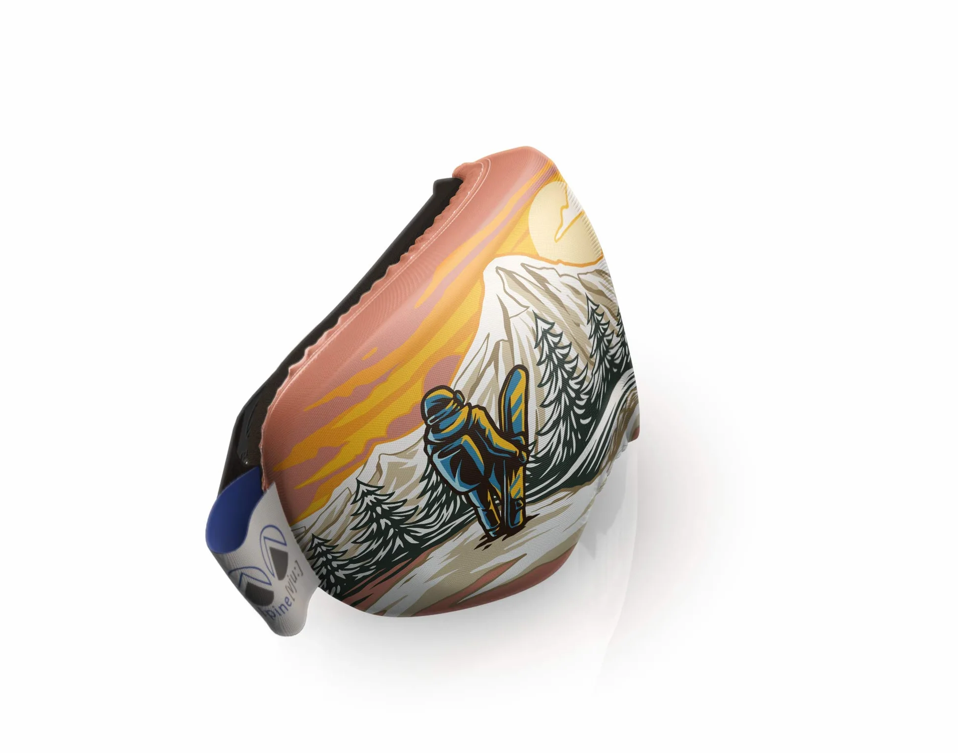 Ochrona gogli | Osłona ochronna na gogle | elastyczna z mikrofibry | unisex (Sunset Snowboard)