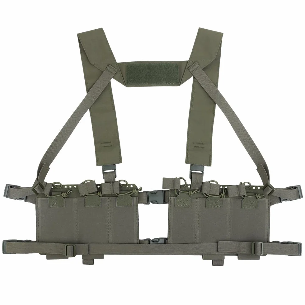 Chest Rig MOLLE Compatible Mag Pouch Radio GP Bag