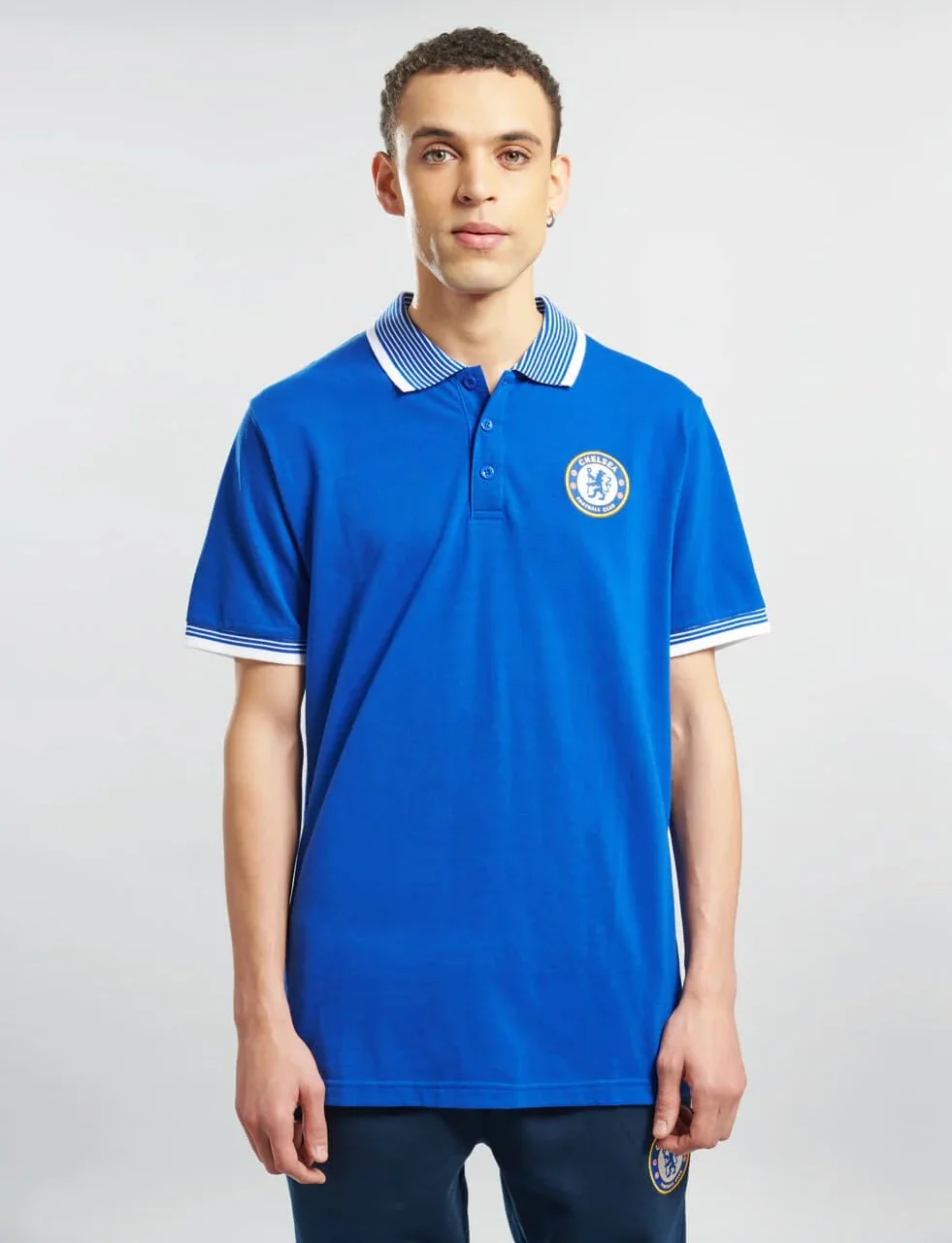Chelsea FC Oficjalna Koszulka Polo Męska Granatowa Królewski Błękit