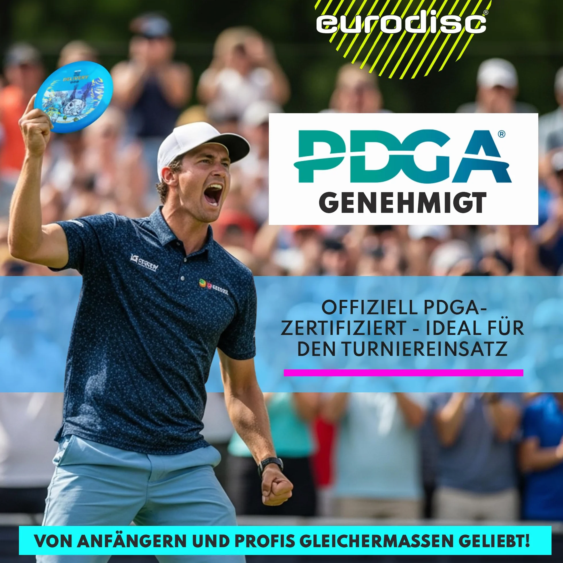 Eurodisc Disc-Golf zestaw startowy dla początkujących, Aproved, Putter Midrange Driver Disc