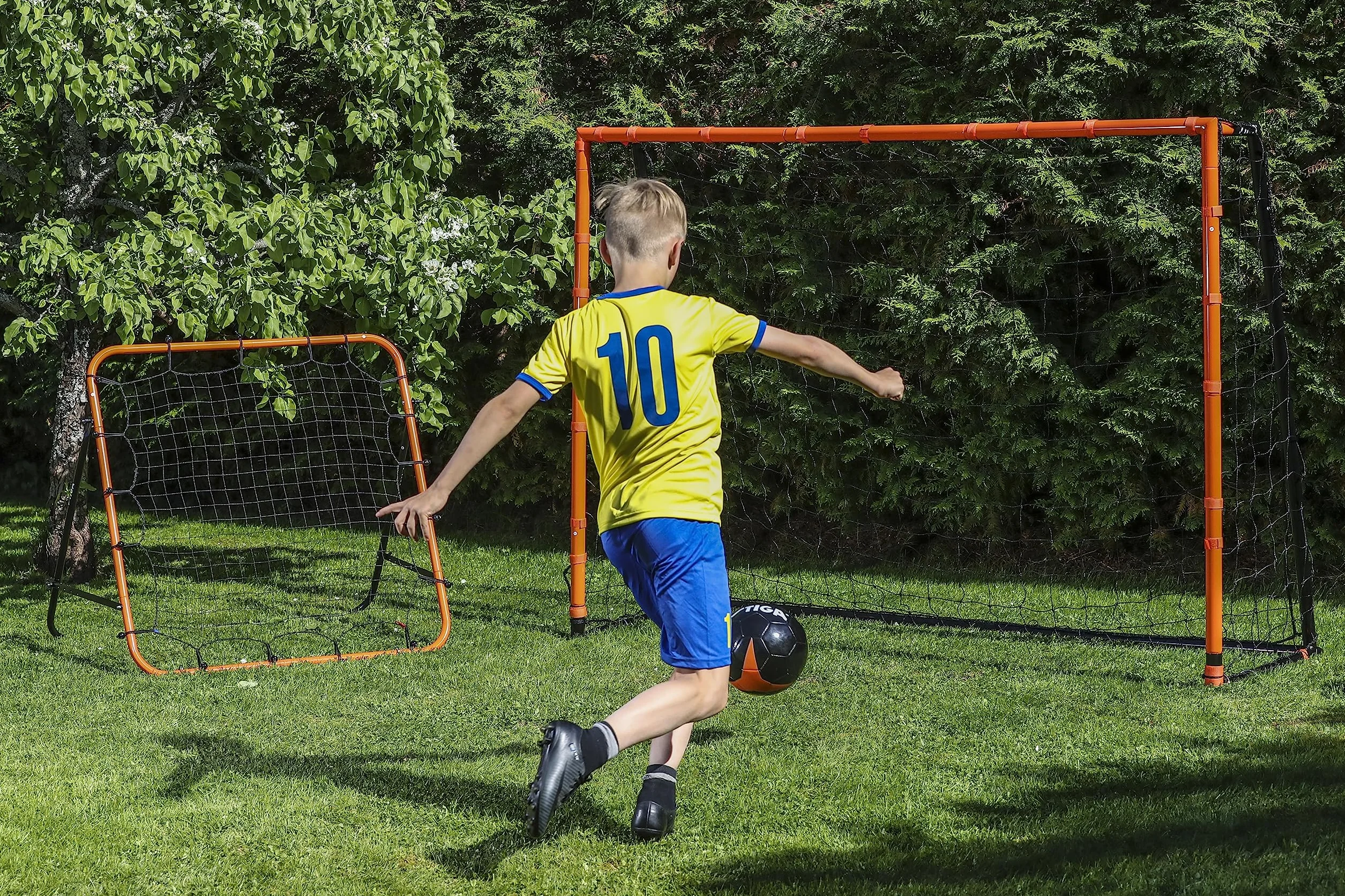 Stiga Uni Kicker 150 piłka nożna rebounder, pomarańczowy/czarny, 150 x 150 cm