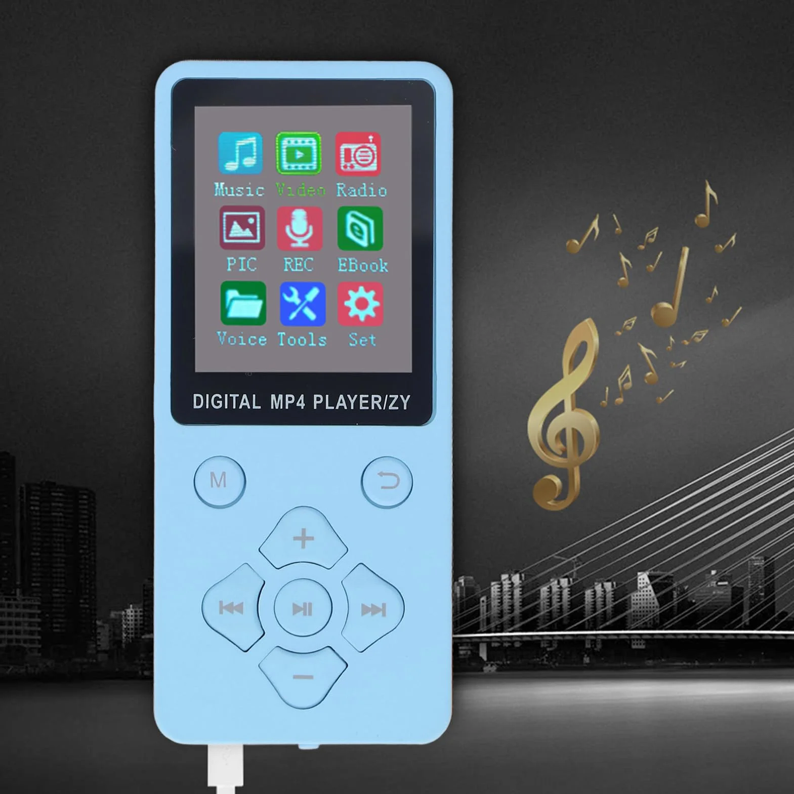 Odtwarzacz Muzyczny 32 GB, Odtwarzacz MP3 i Mp4 z Bluetooth 5.0 i Kolorowym Ekranem 1,8 Cala, Cyfrowe Odtwarzacze Audio, Odtwarzacz Muzyczny z Dźwiękiem HiFi, Najwyższej Jakości