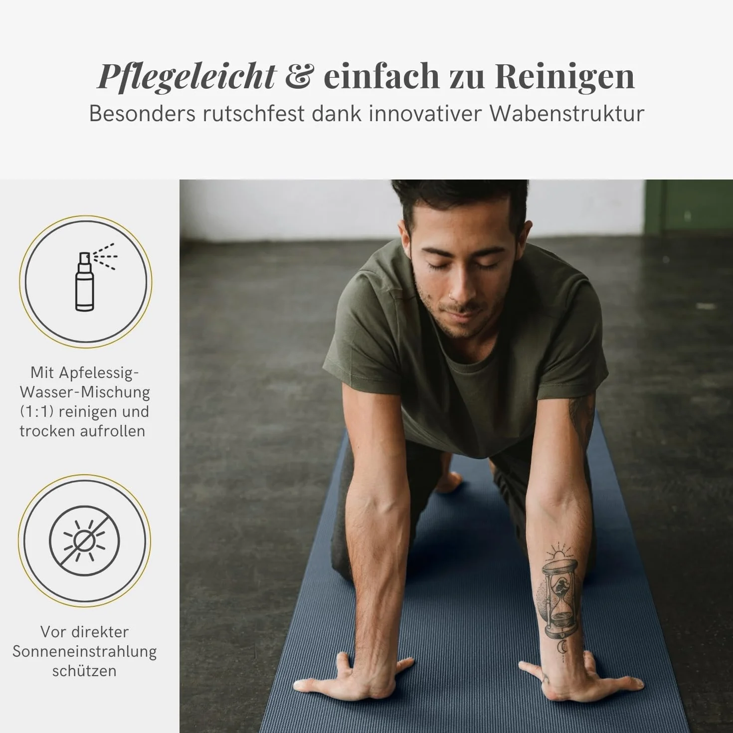 Lotuscrafts Mata do jogi Mudra Studio - przyjazna dla środowiska mata do jogi - mata do jogi antypoślizgowa do domu i siłowni - cienka i lekka mata do jogi [183 x 50 x 0,5 cm]