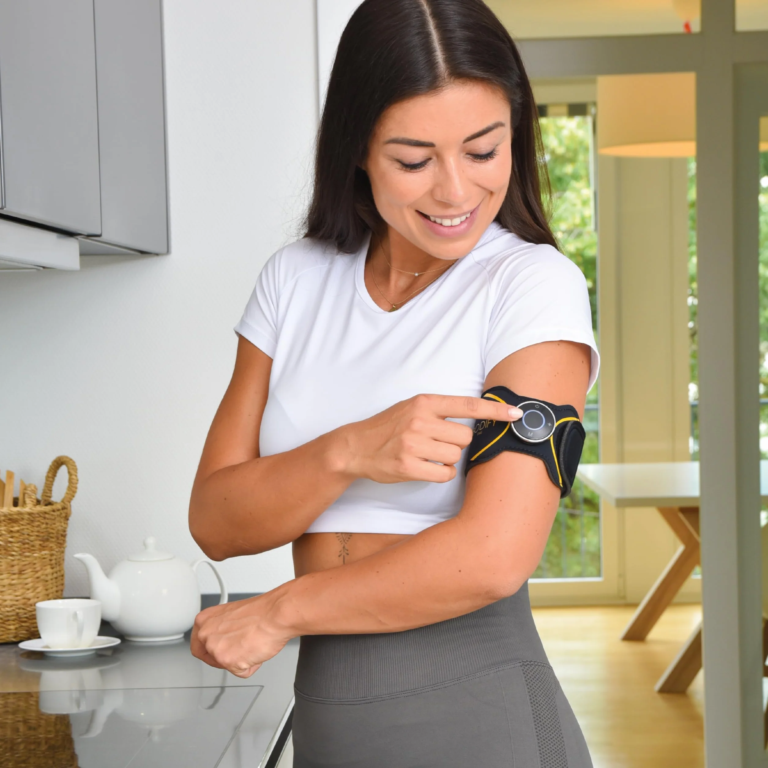 Bodify® 2-in-1 EMS Arm & Leg Trainer Pro – Ukierunkowana aktywacja mięśni ramion i nóg! – Aktywacja mięśni – Trening EMS – Trening mięśni ramion i nóg – dla mężczyzn i kobiet ORYGINAŁ