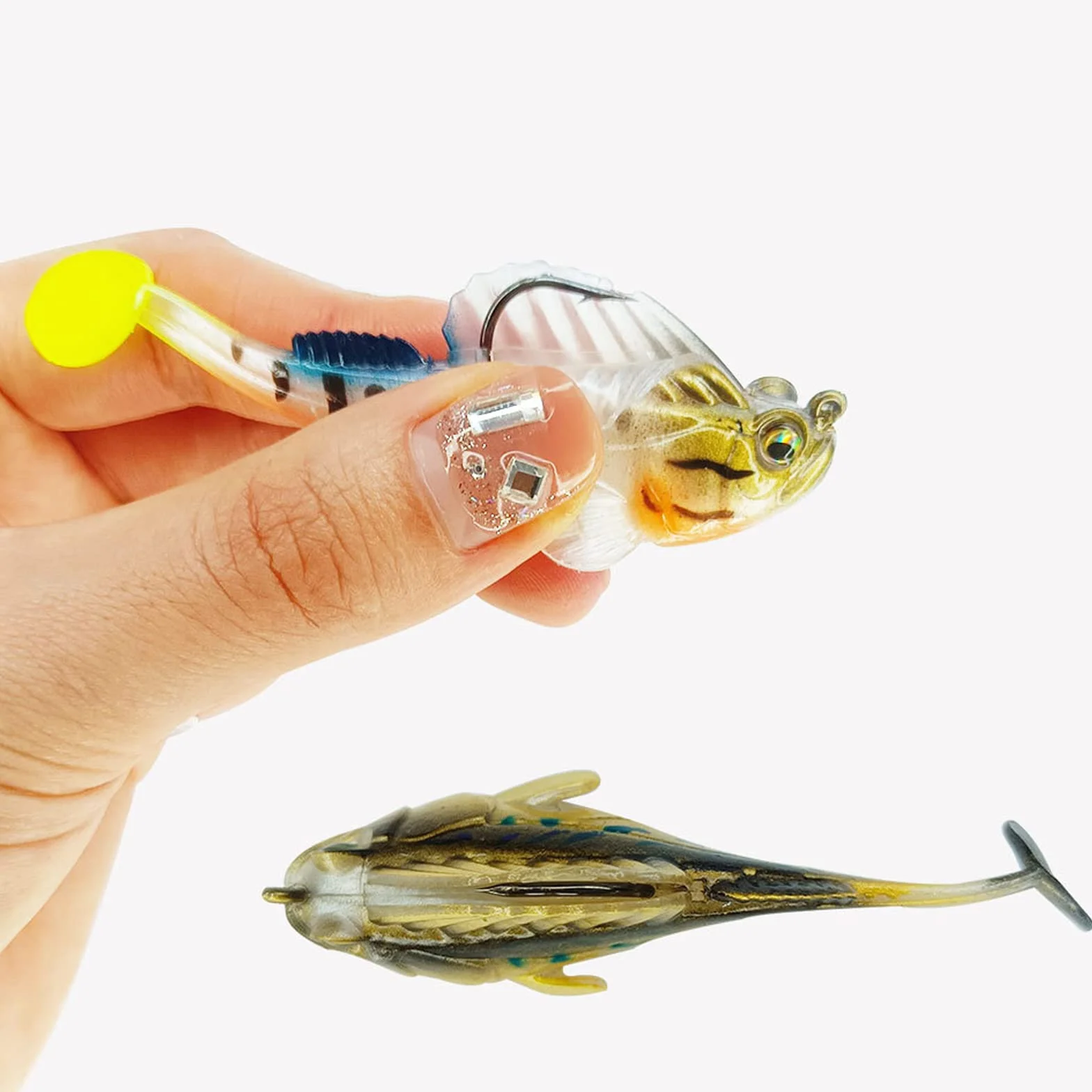 6 sztuk sztucznych przynęt spinning,Miękkie przynęty wędkarskie dla basów zestaw przynęty do połowów słodkowodnych 3D przynęty sztuczne przynęty wędkarstwo morze prezent dla mężczyzn
