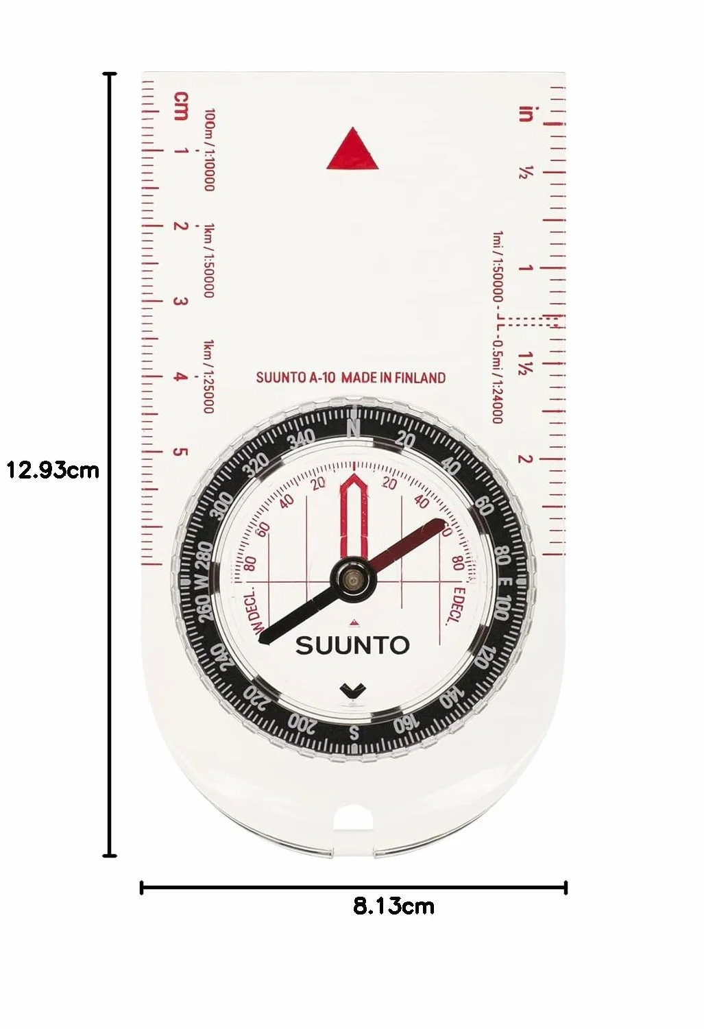 SUUNTO SS018266000 Kompas A-10 NH, ‎3.53 X 8.13 X 12.93 cm, 31.18 g, Czarny/Biały,
