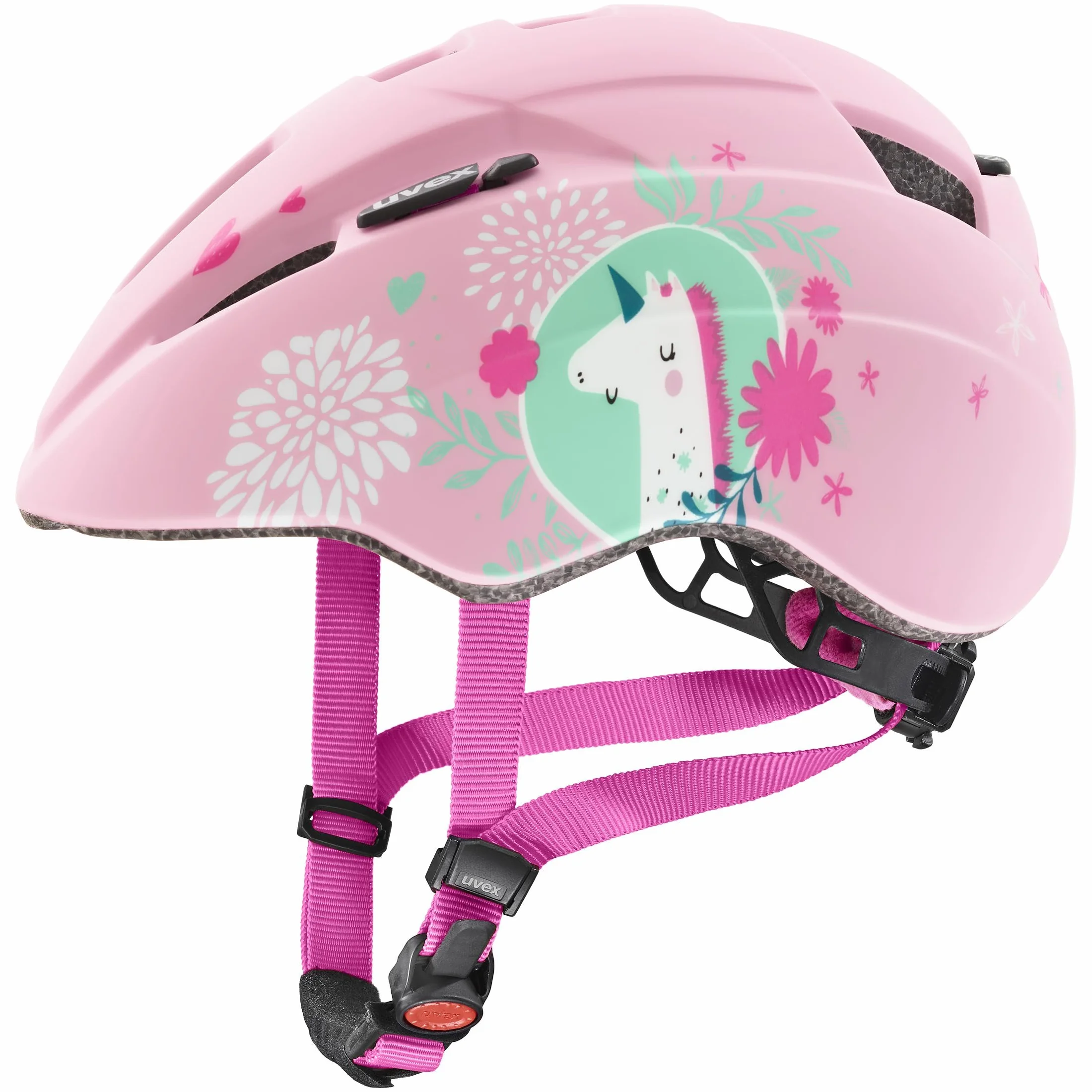 uvex kid 2 cc, kask rowerowy unisex-dzieci, pink unicorn matt, 46-52 cm