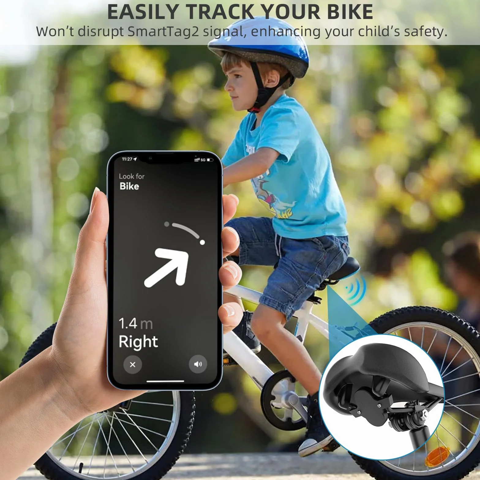 Uchwyt rowerowy do Samsung SmartTag 2, uniwersalny inteligentny uchwyt rowerowy ukryty na siodełku rowerowym, akcesoria antykradzieżowe, kompatybilny z rowerem górskim