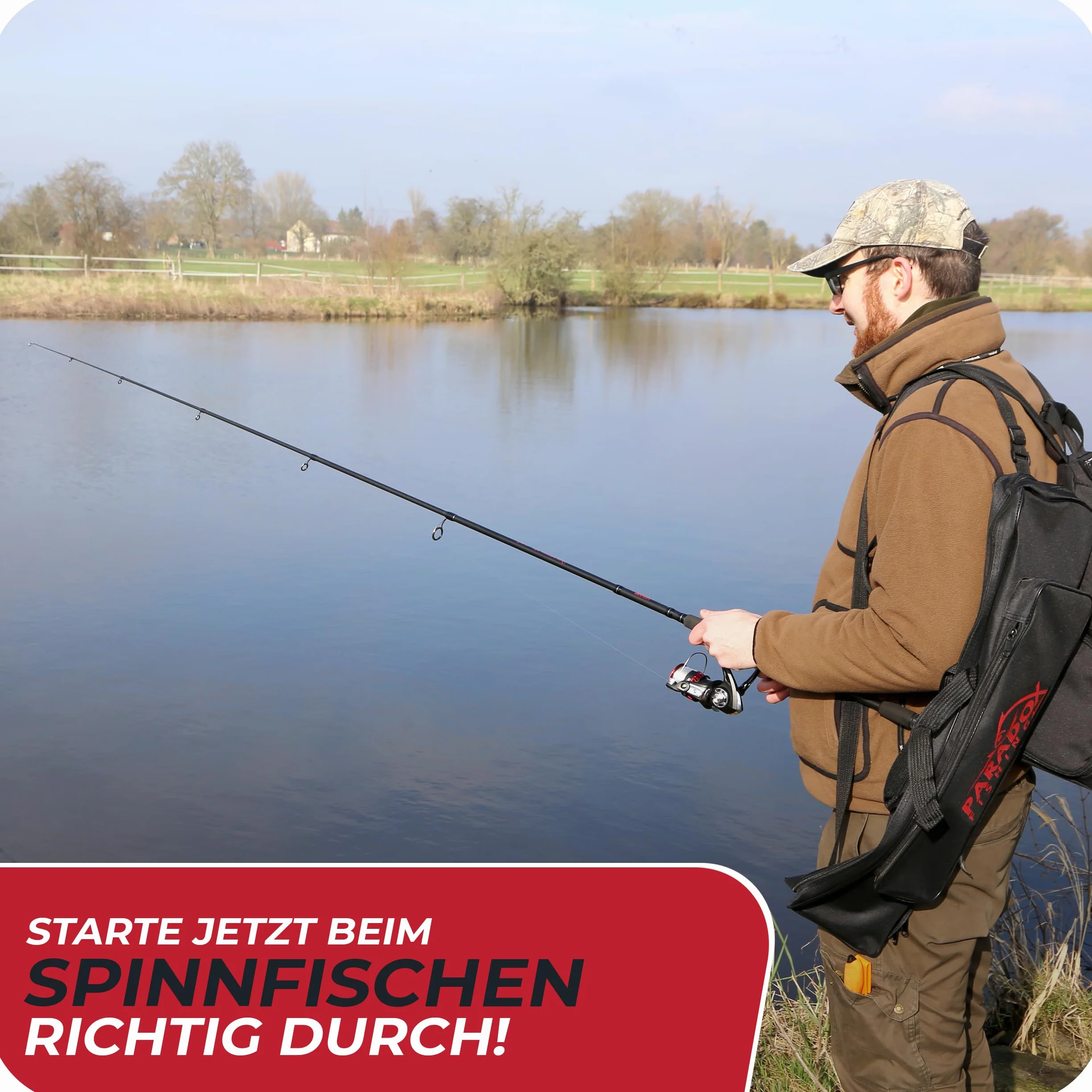 Paradox Fishing Zestaw wędek spinningowych 2,1 m/2,4 m/2,7 m teleskopowa z kołowrotkiem i akcesoriami