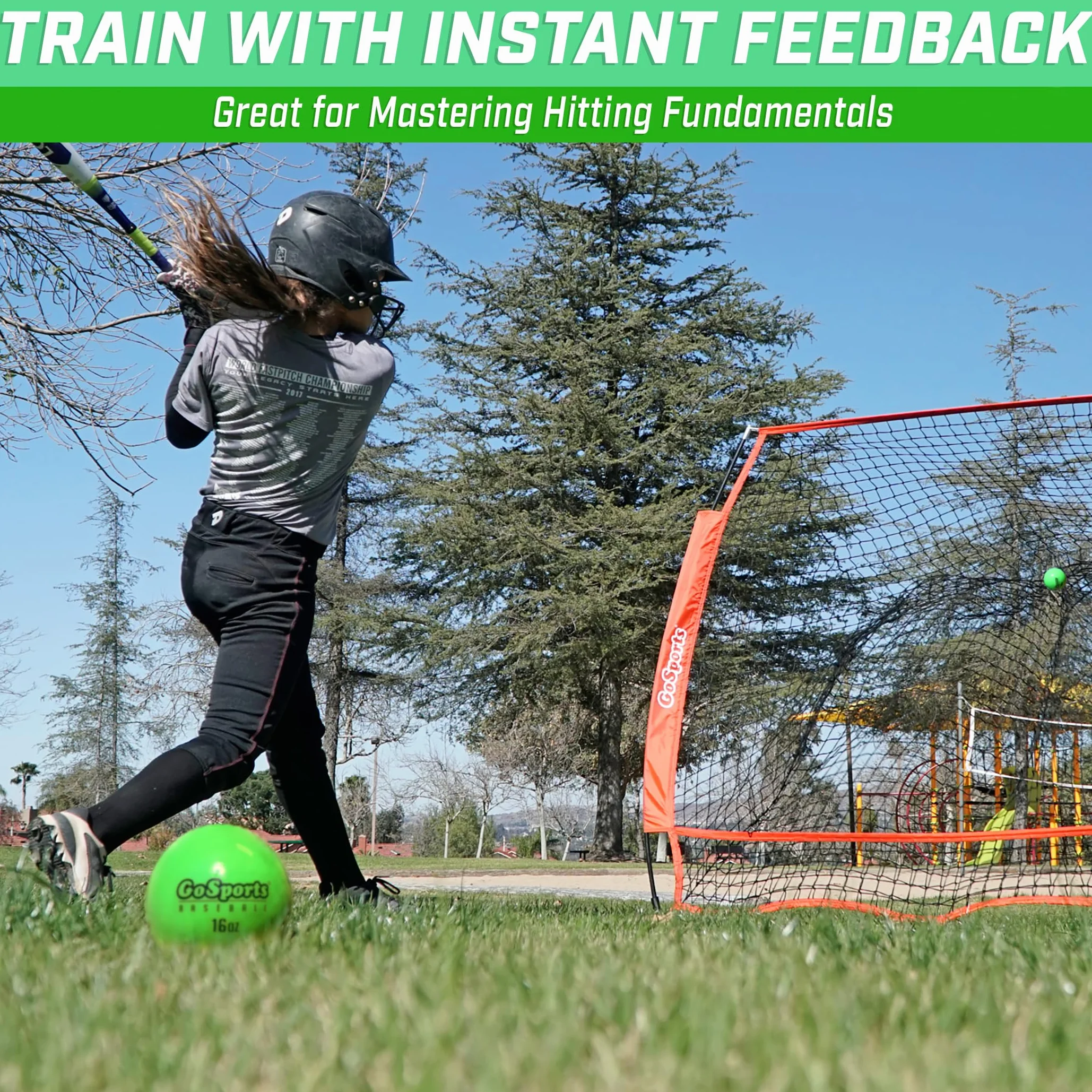 GoSports Gewichtete Trainingsbälle – Schlag- und Pitching-Training für alle Fähigkeitsstufen – Verbessern Sie Kraft und Mechanik, Wählen Sie Baseball lub Softball
