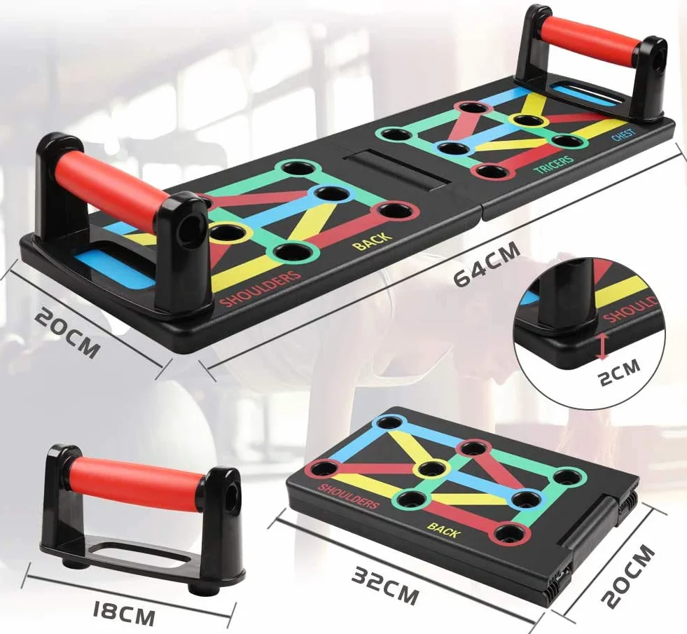 Push Up Board - składany system treningowy 12 w 1 do domowego fitnessu
