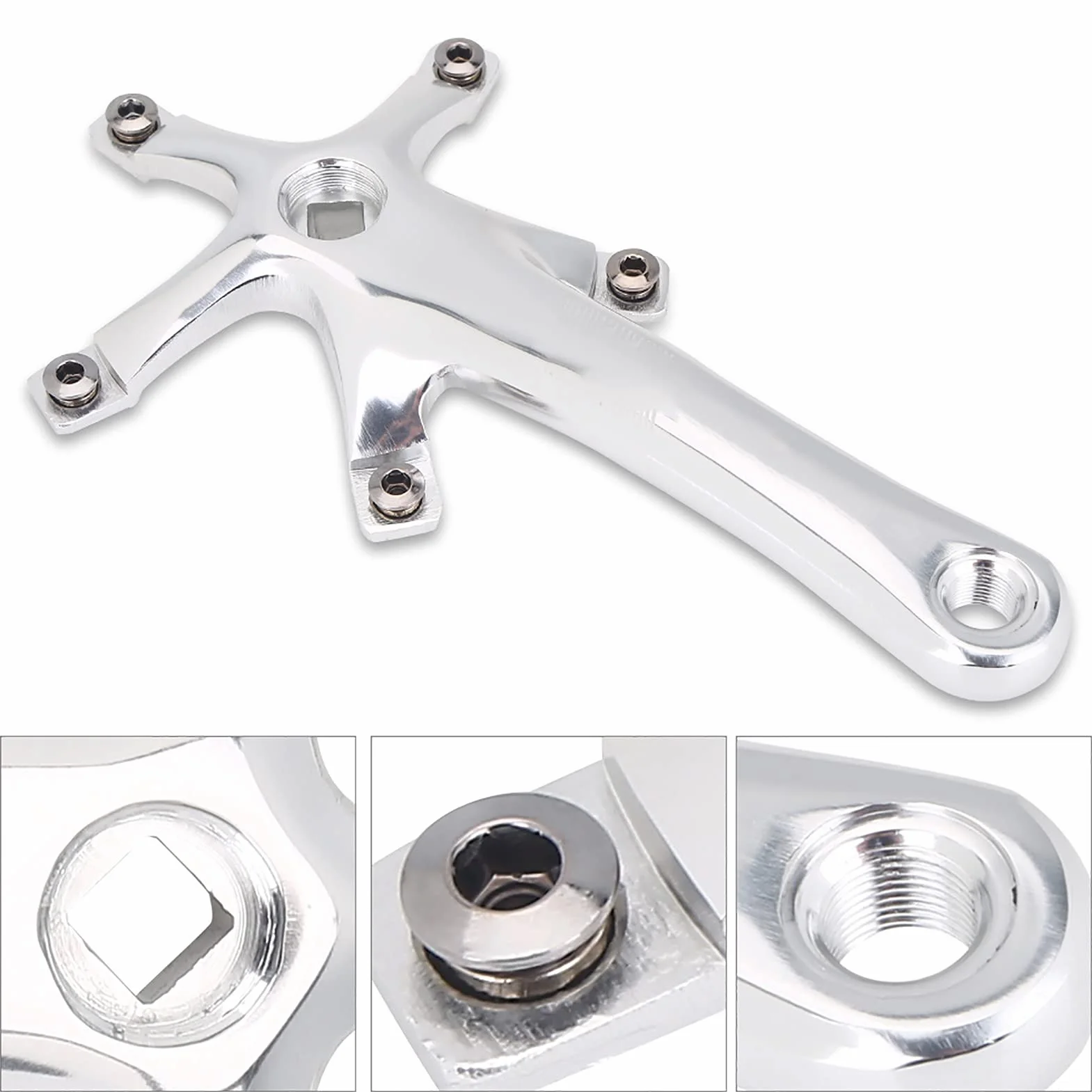 Mechanizm Korbowy Aluminiowy 170 mm do Roweru Górskiego i Szosowego, Zestaw Korba Lewa i Prawa