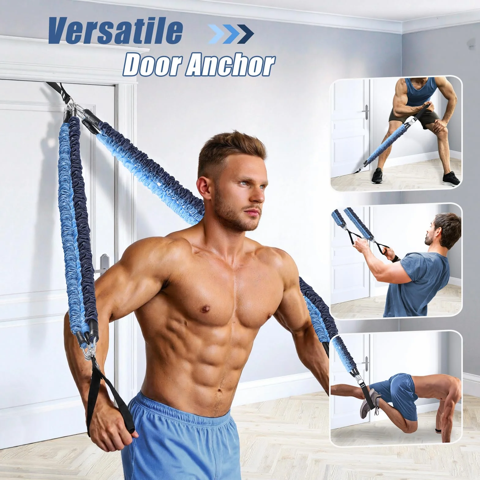 ALongSong Sprzęt do pilatesu Reformer z 6 opaskami oporowymi 20/30/18.1 kg ochrona przed zatrzaskami