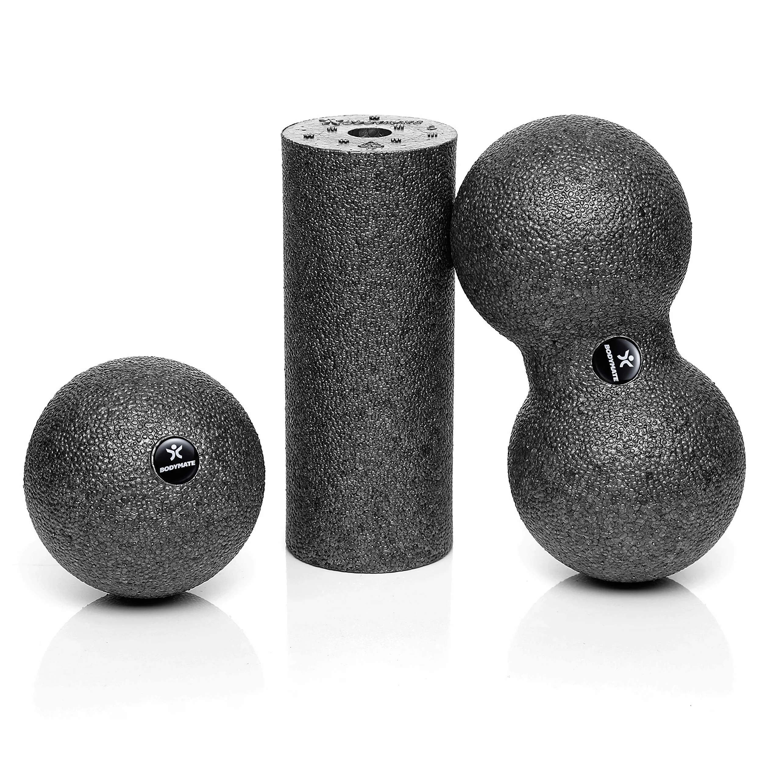BODYMATE – minizestaw do powięzi – wałek dł. 15 cm x Ø 6 cm, piłka Ø 8 cm i piłka duo Ø 6 cm do powięzi w zestawie
