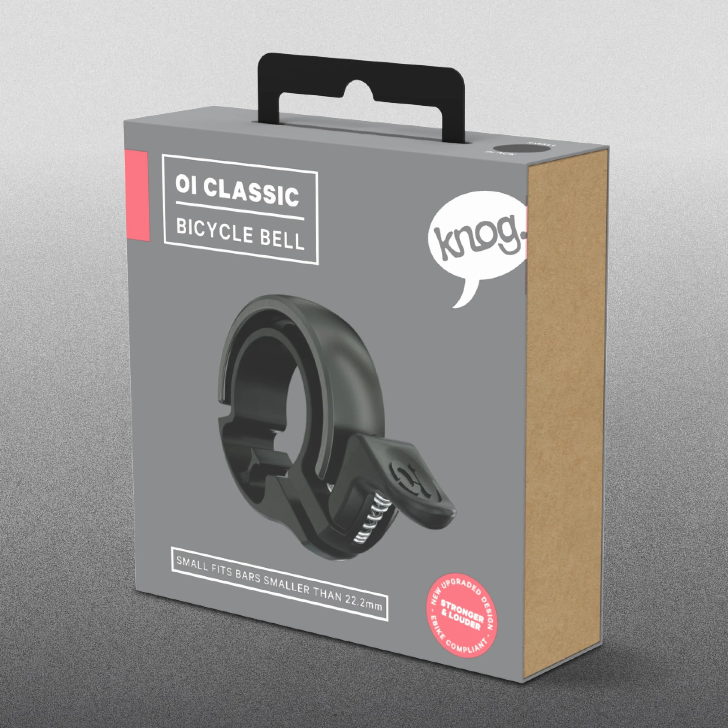 Knog Oi Bike Bell - oryginalny i luksusowy styl, wbudowany klips do kabli, dzwonek rowerowy dla dorosłych/młodzieży (czarny, miedź, mosiądz, aluminium)