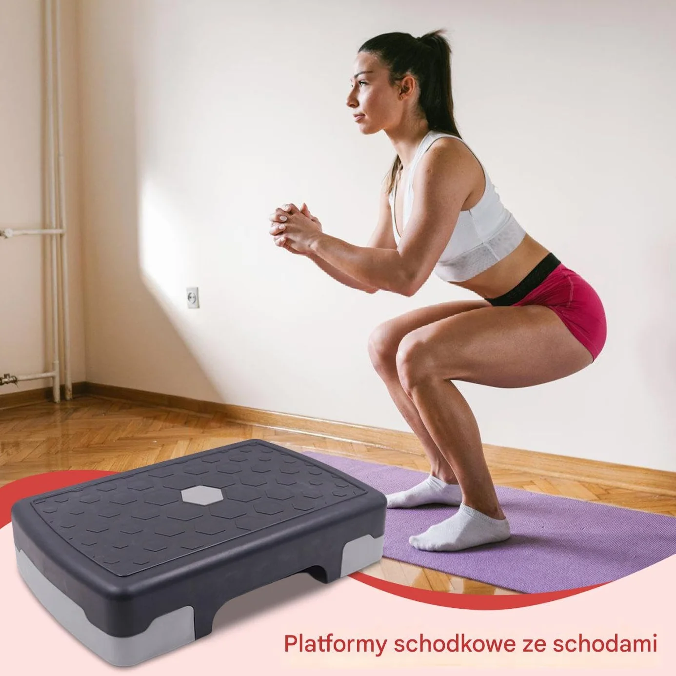 Aerobic Stepper Anti-Slip Fitness Step 11.81x3.94 inches Home Gym Workout