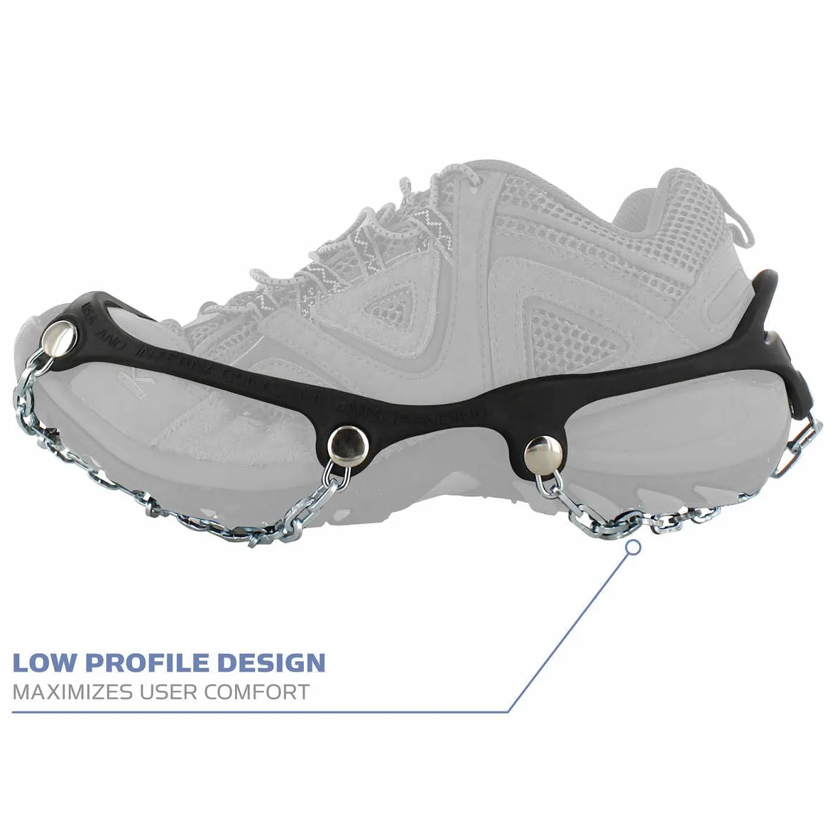 YAKTRAX Łańcuchy Heavy Duty Trakcja do wędrówek Cleats, Durable TIG Welded Links, czarne