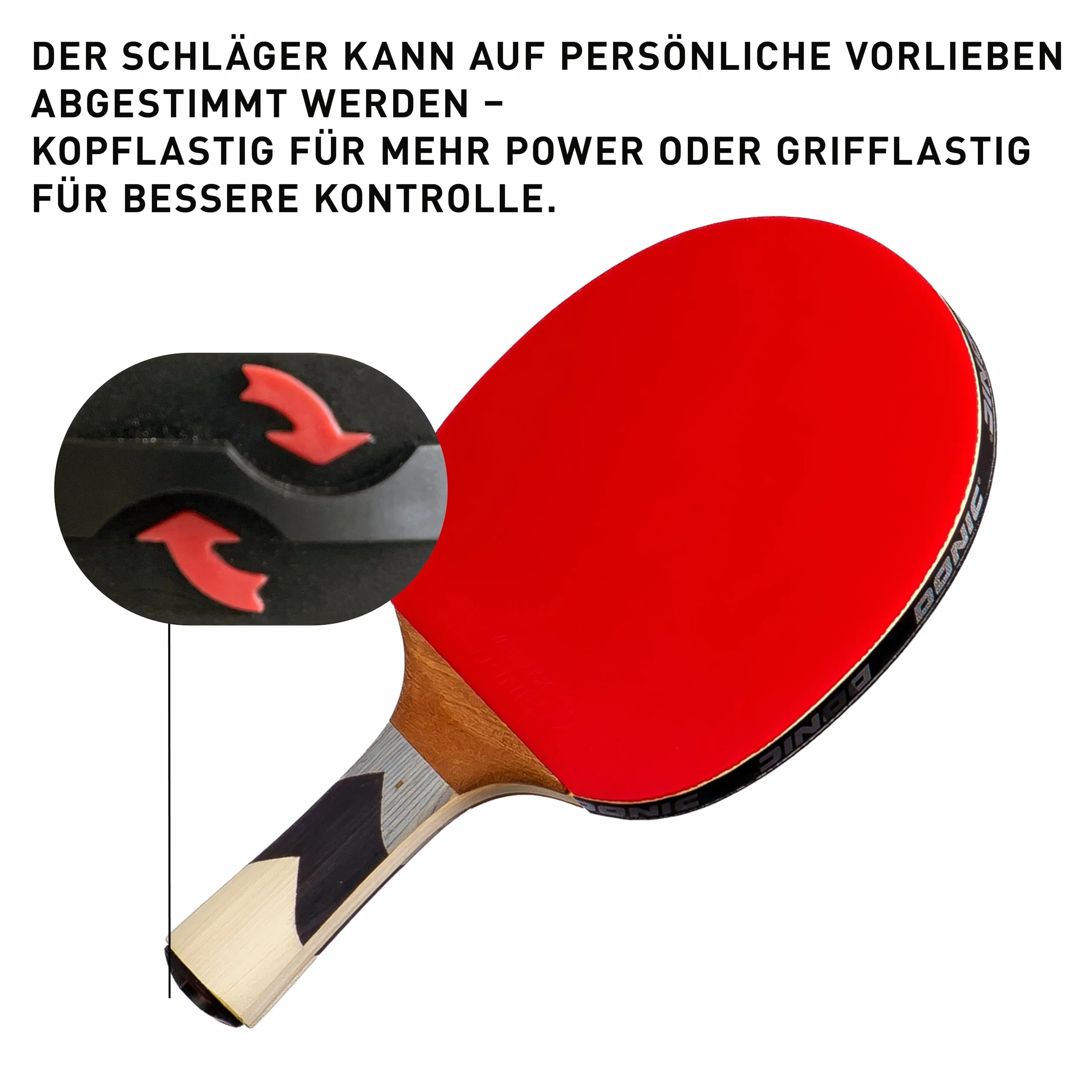 Donic-Schildkröt Waldner 700 kij do tenisa stołowego, uchwyt ABP, gąbka 2,0 mm, podkładka 3-gwiazdkowa ITTF