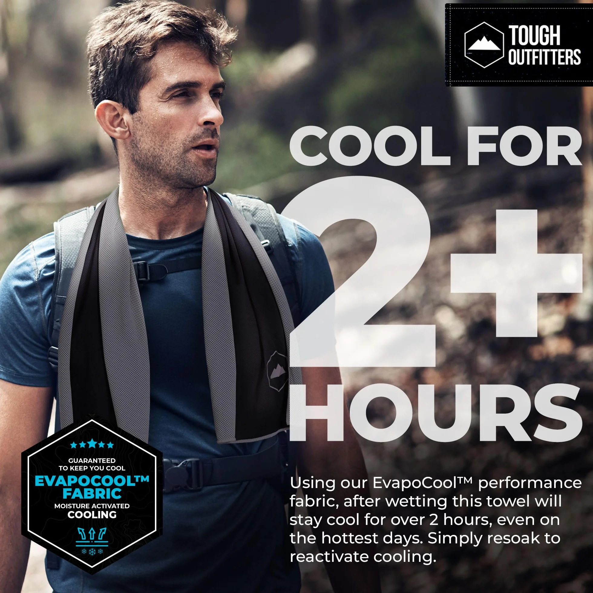 Tough Outdoors Ręczniki chłodzące – ręcznik do lodu, ręcznik dresowy, ręczniki chłodzące na szyję i twarz oraz chłodzące opaski na szyję na letnie upały – chłodziarka na szyję do szybkiego schładzania