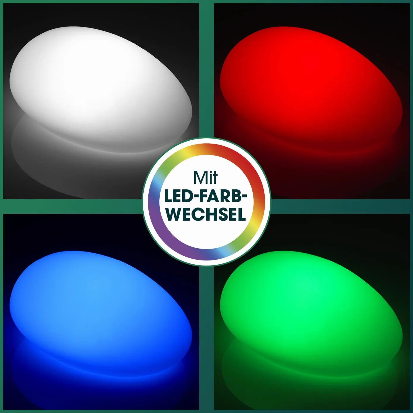 EASYmaxx Dekoracyjny kamień solarny 40 x 30 x 16 cm IP67 lampa ogrodowa LED zmiana koloru pilot zdalnego sterowania