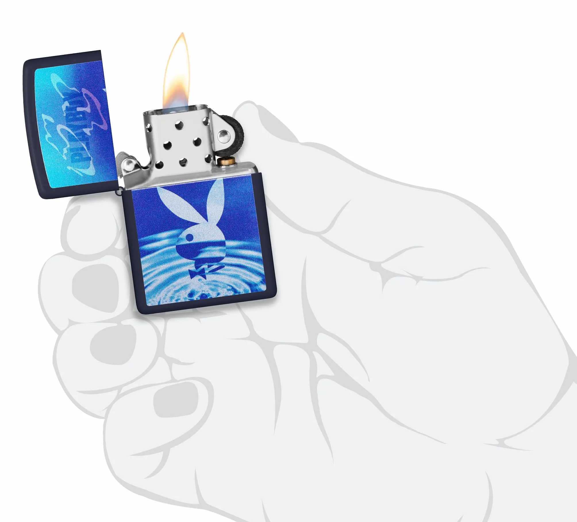Zippo Playboy Zapalniczka Sztormowa Granatowa Matowa Wiatroodporna Wielokrotnego Użytku
