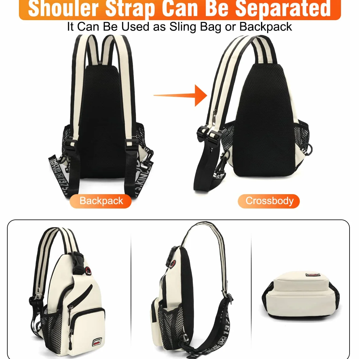 Torba na klatkę piersiową Sling Bag Oxford tkanina z regulowanym paskiem na ramię