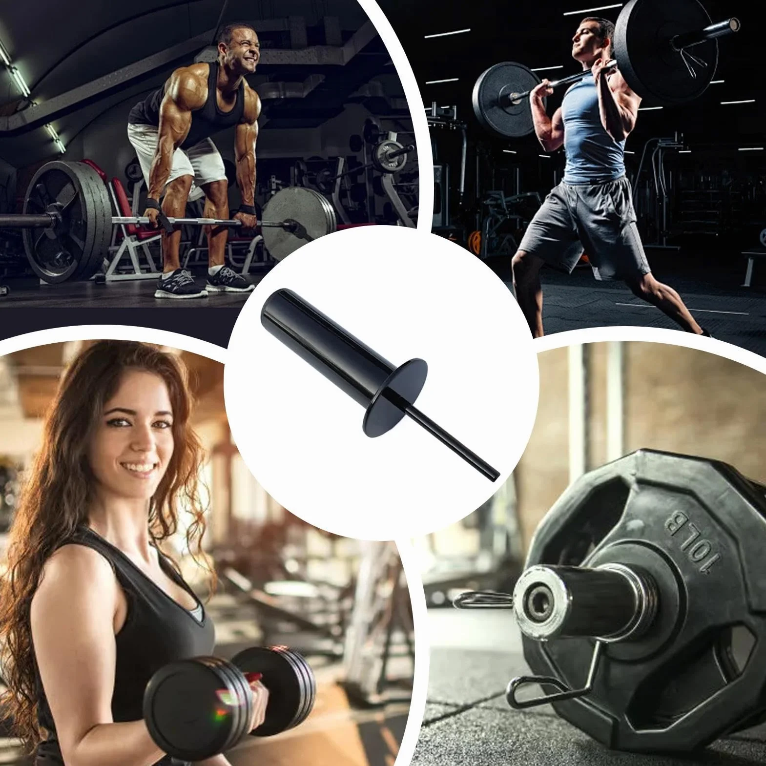 Gym Pin Extender Barbell Plate Add-On Loading Pin Adapter Steel Construction 4.33 Inch Home Gym Weightlifting Accessory