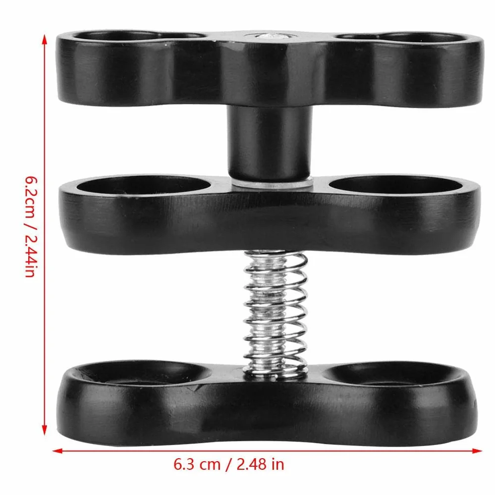 Adapter zaciskowy ze stopu aluminium do mocowania mini klips kulka motylkowa nurkowania
