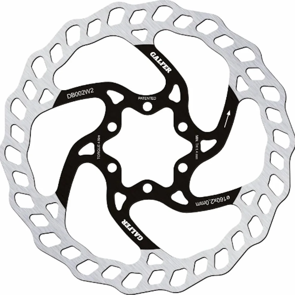 Tarcza hamulcowa GALFER WAVE 6-otworowa srebrna tarcza hamulcowa średnica 180 mm